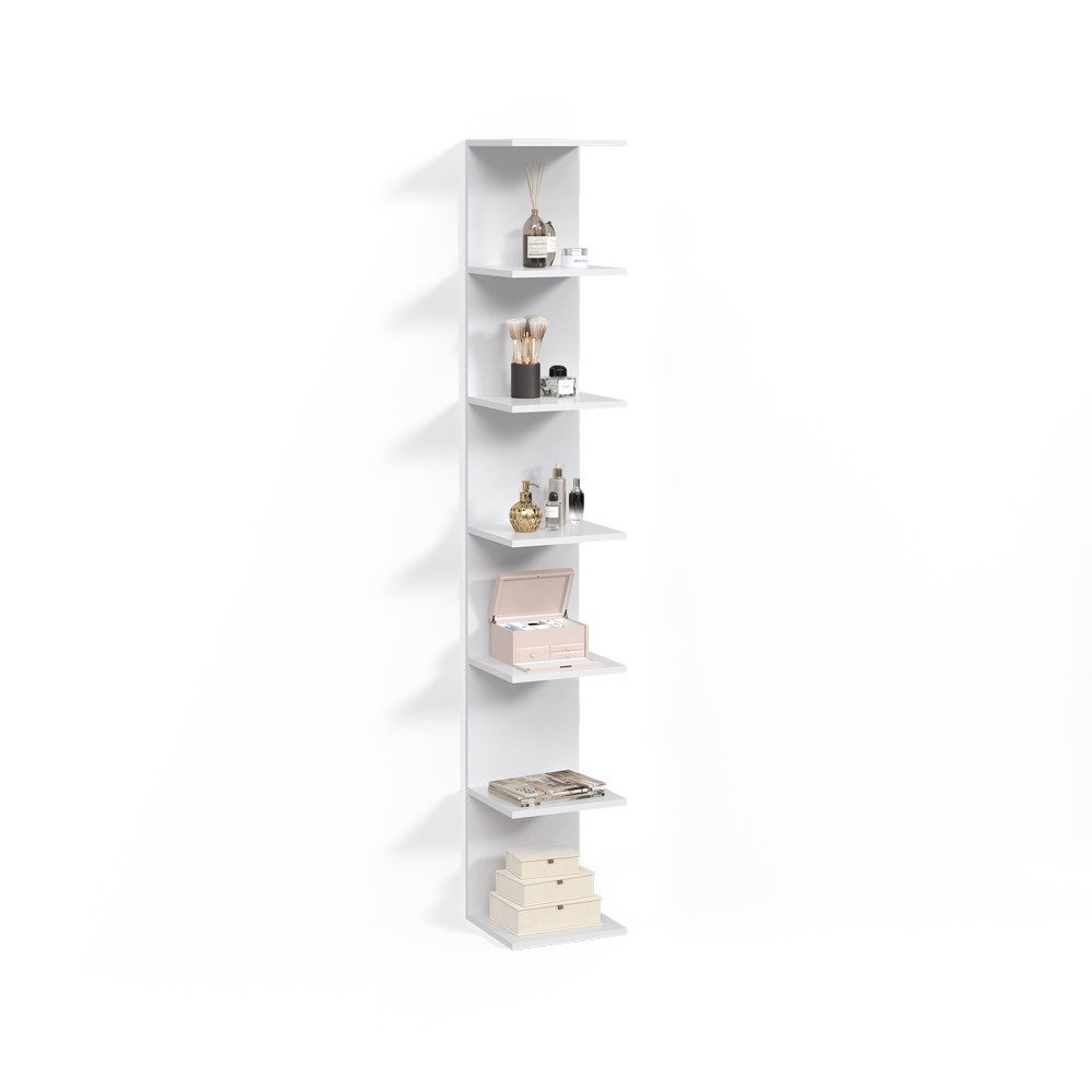 Livinity® Bücherregal Vesuvio, Weiß, 30 x 190 cm, 1-tlg.