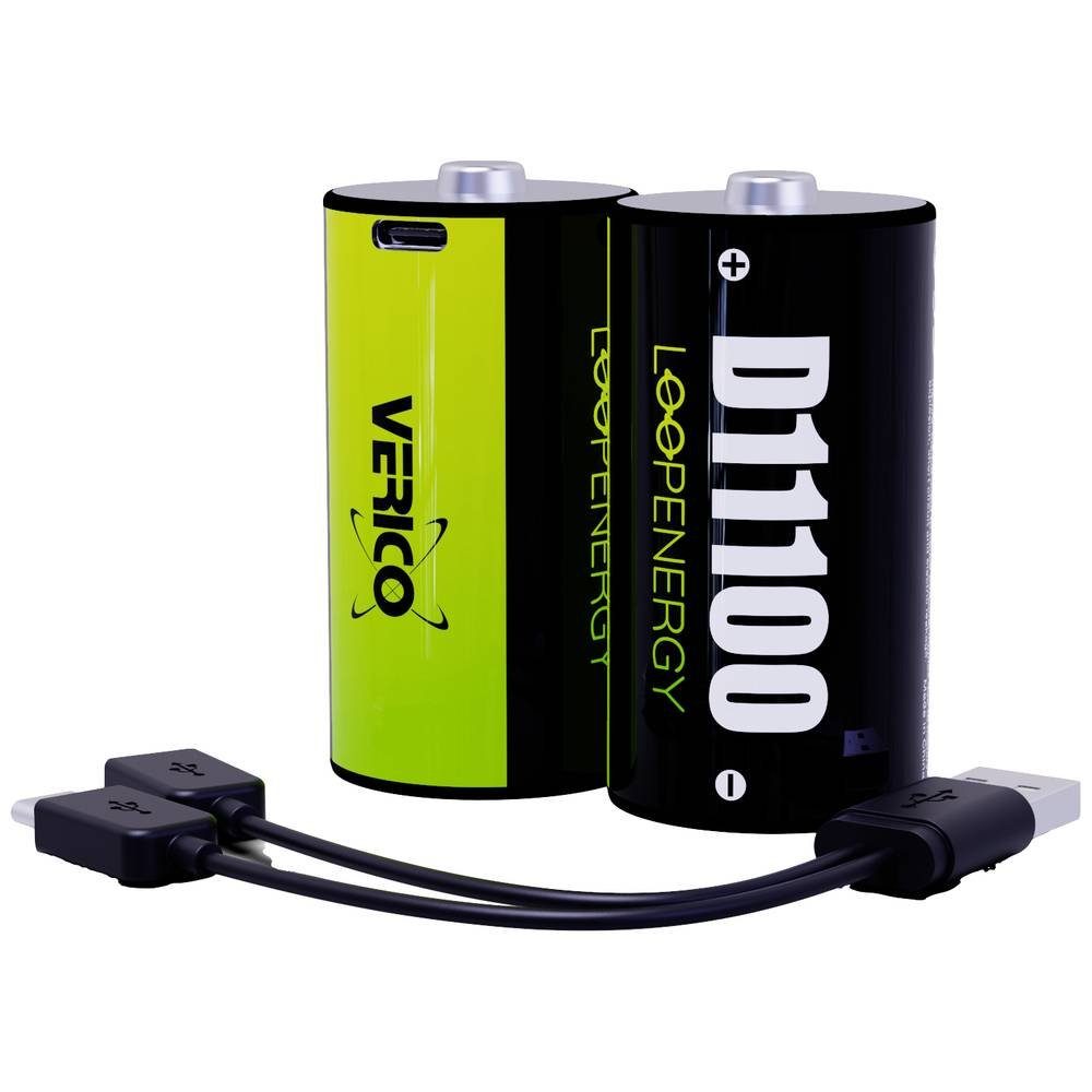 Verico Mono D Akku 7400mAh 1.5V 2er Akku