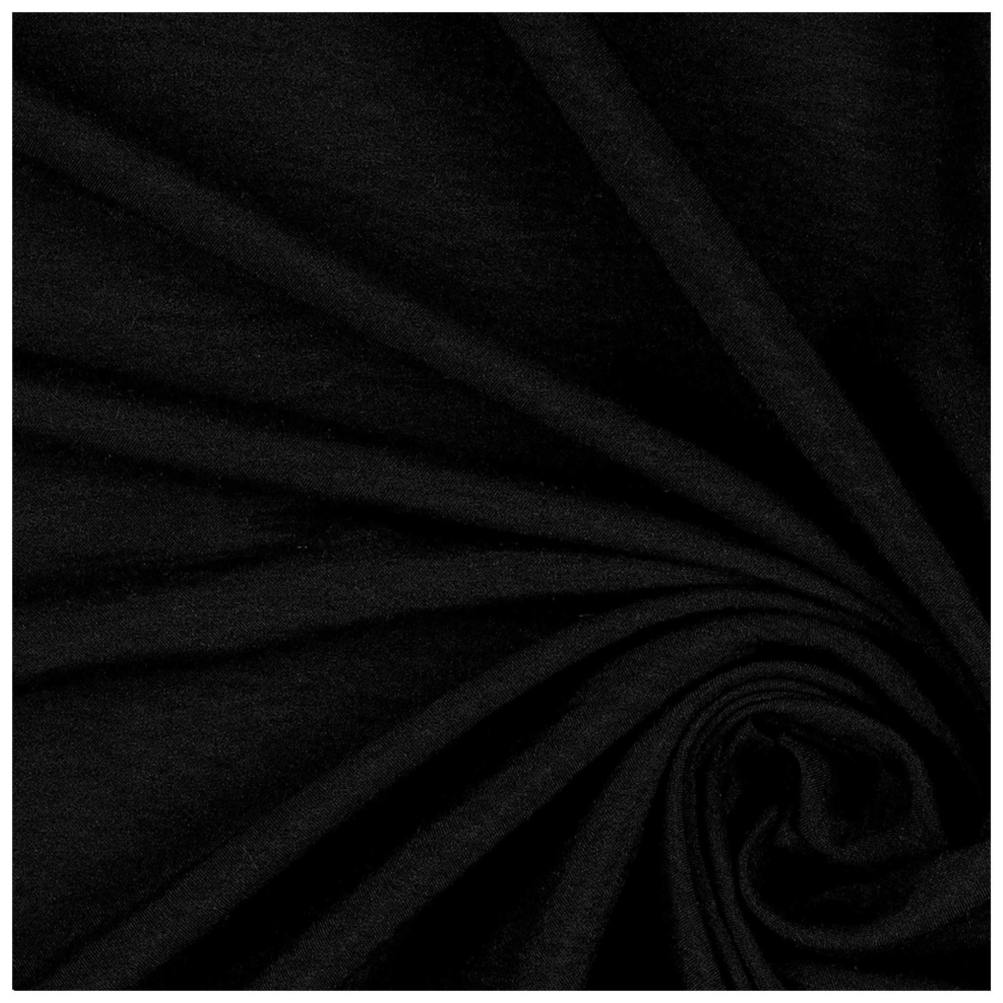 maDDma Stoff Papillion Stoff ab 1m x 150cm Meterware Polyesterstoff Sommerstoff, 001 - schwarz
