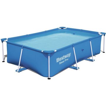BESTWAY Framepool Steel Pro Frame Pool Swimmingpool rechteckig 259x170x61cm (56403)