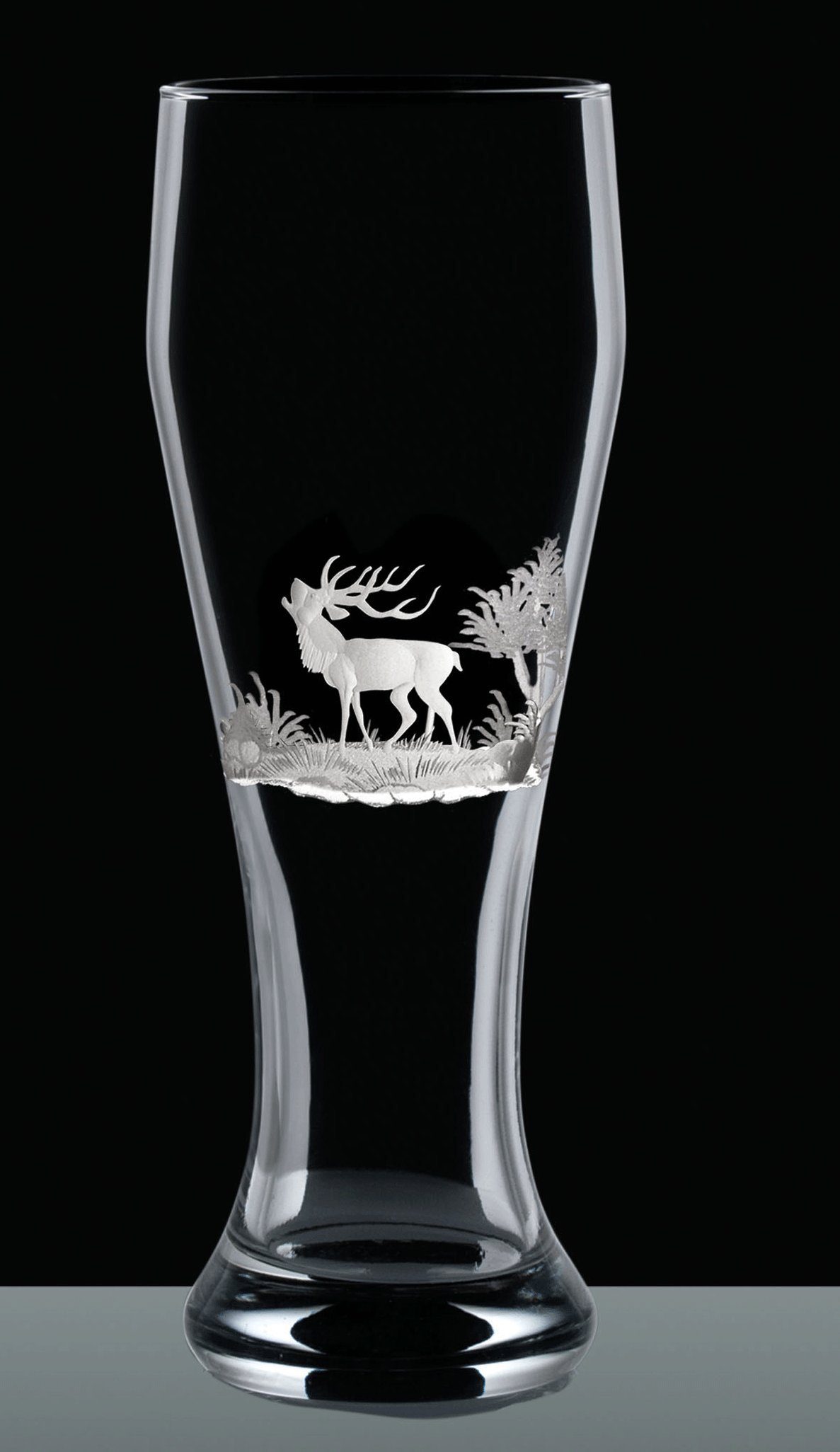 Steinnacher Bärbel Bierglas Weizenbierglas Hirsch, Kristallglas