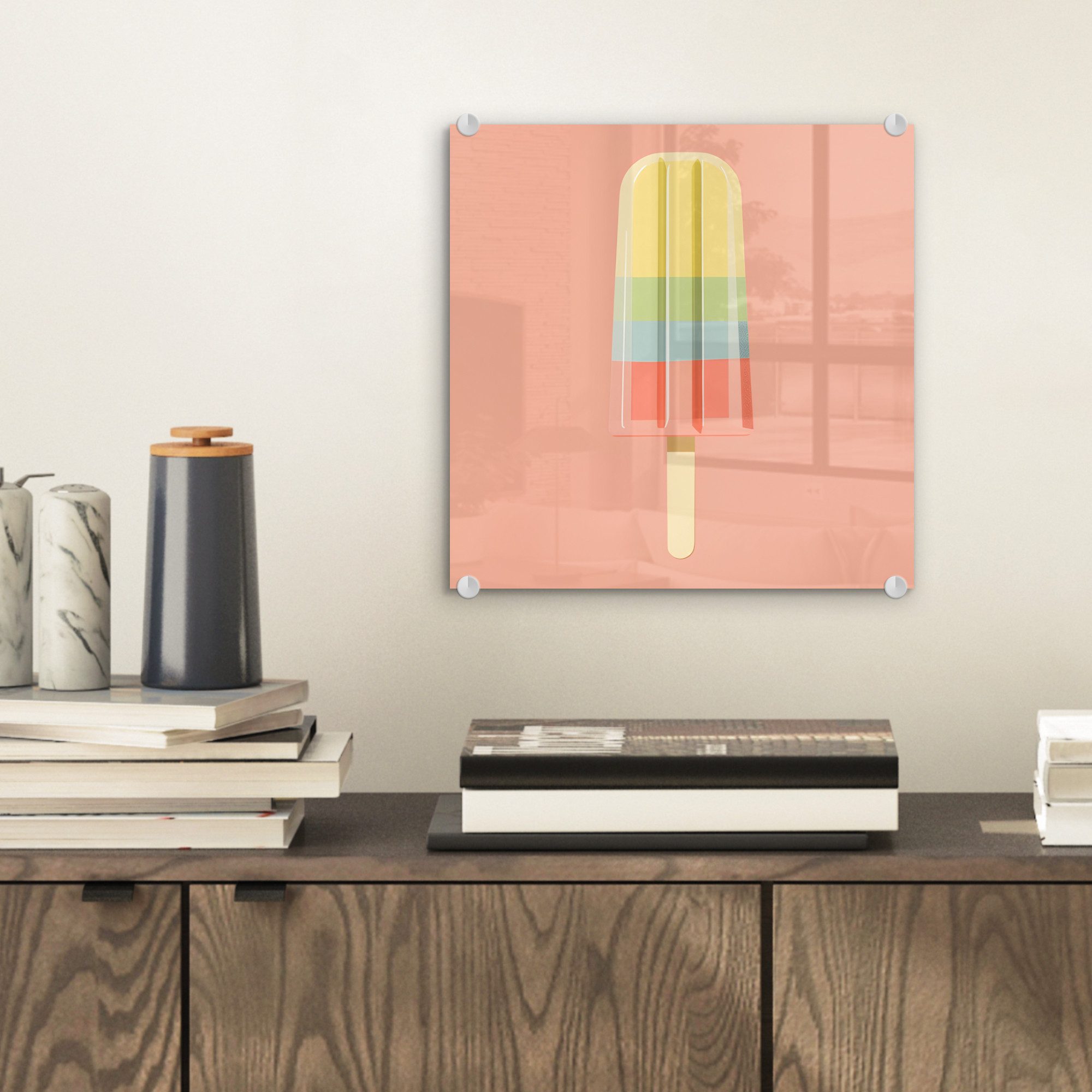 MuchoWow Acrylglasbild Wassereis - Pastelltöne - günstig online kaufen