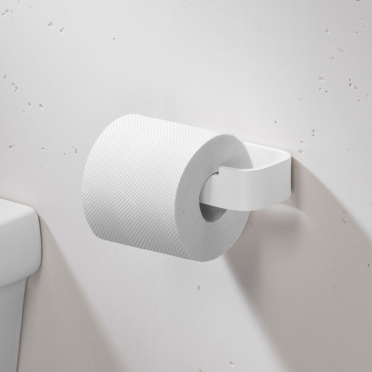 Bürstenking Toilettenpapierhalter ohne Bohren, Selbstklebender Klopapierhalter, WC-Rollenhalter, 3M-Kleber