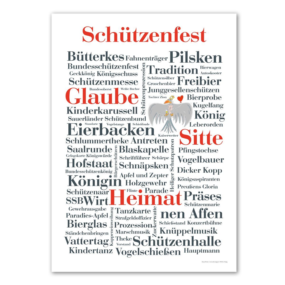 Deine Wörter Postkarte Poster Schützenfest Wörter