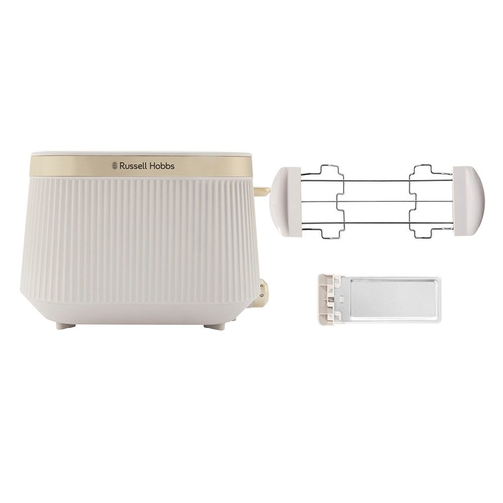 RUSSELL HOBBS Toaster Brontë Stone 26761-56, 980 W, 2 extra breite Toastschlitze, 6 Bräunungsstufen, matt, Auftaufunktion