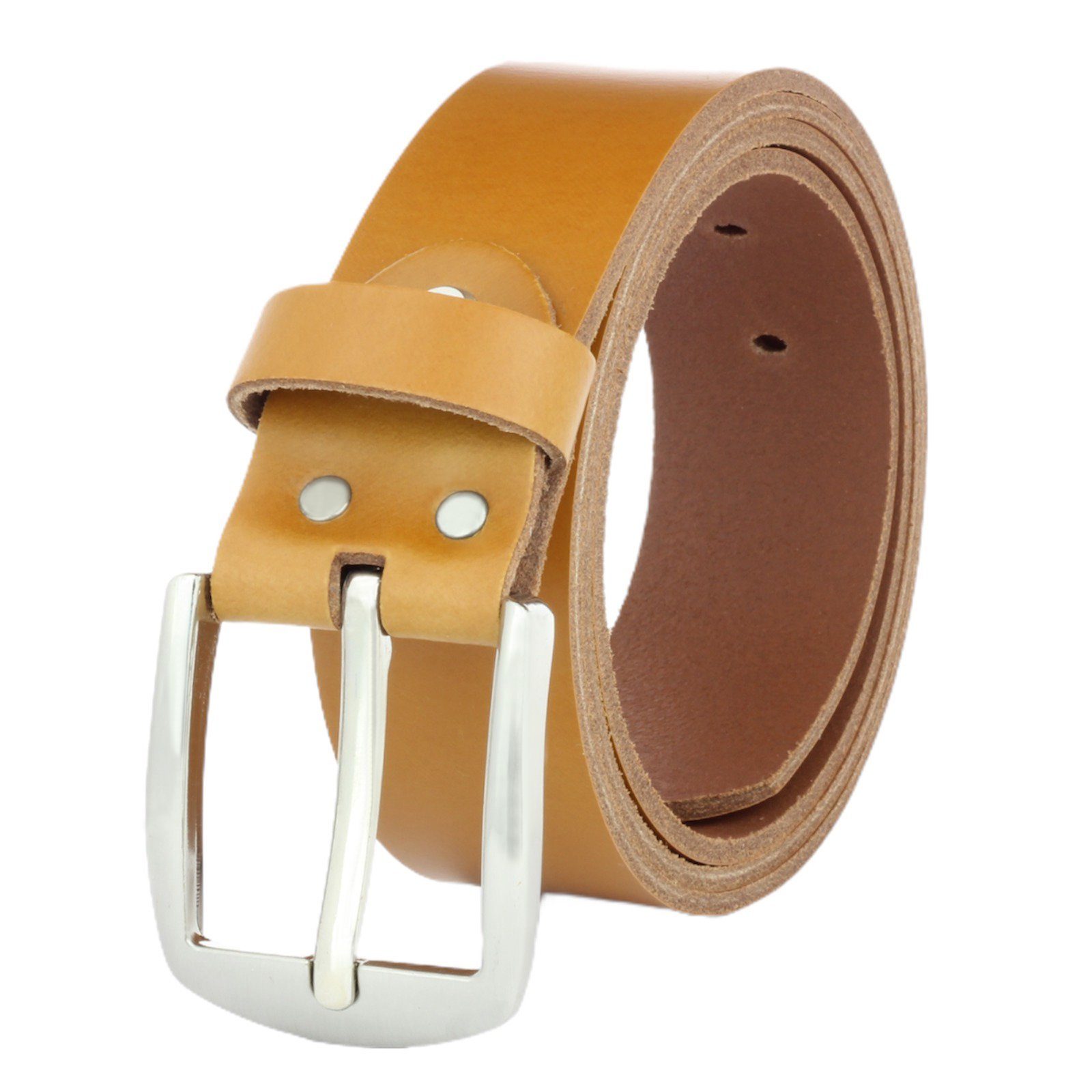 Jalach Damen Nieten Gürtel - Breiter Ledergürtel 3,4cm Mit Nieten Für Jeans