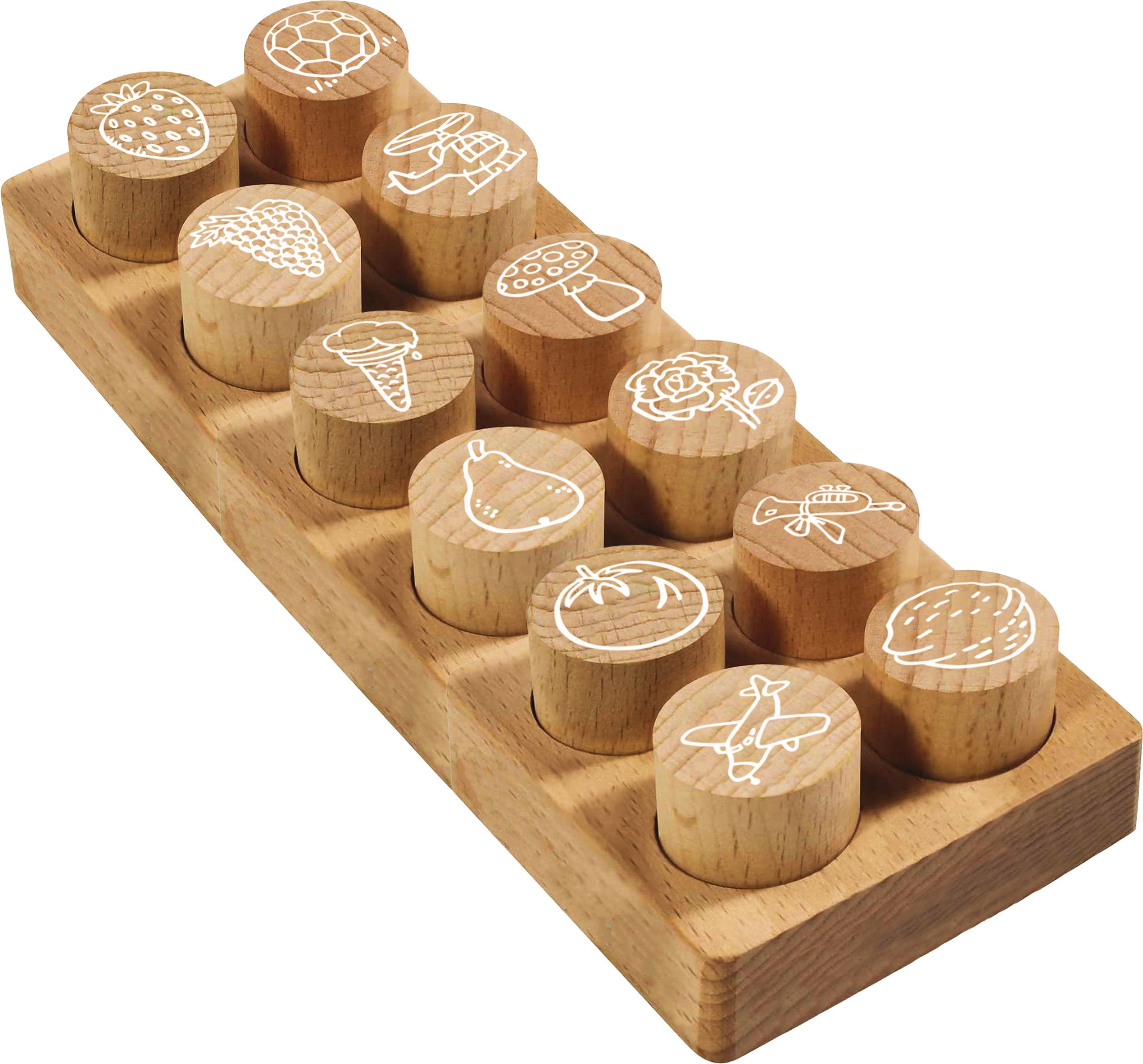 COLOP COLOP 9C 165226 COLOP WOODIES Stempel-Set "Mix" retail Stempelkissen
