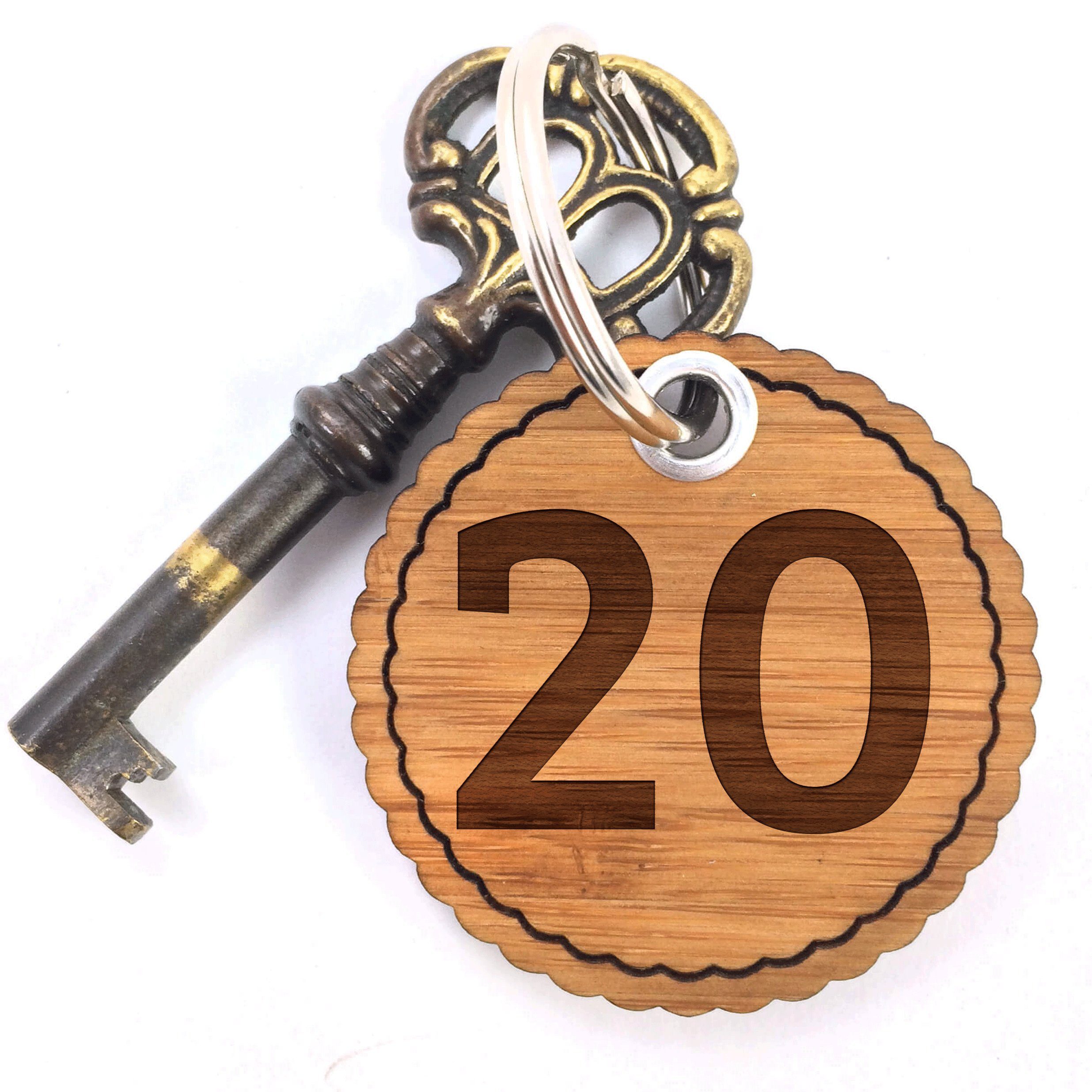 Panda Zahl 20, Anhänger, Mr. Geschenk, Taschenanhänger, - Schlüsselanhänger, Mrs. (1-tlg) 20 & Schlüsselanhänger