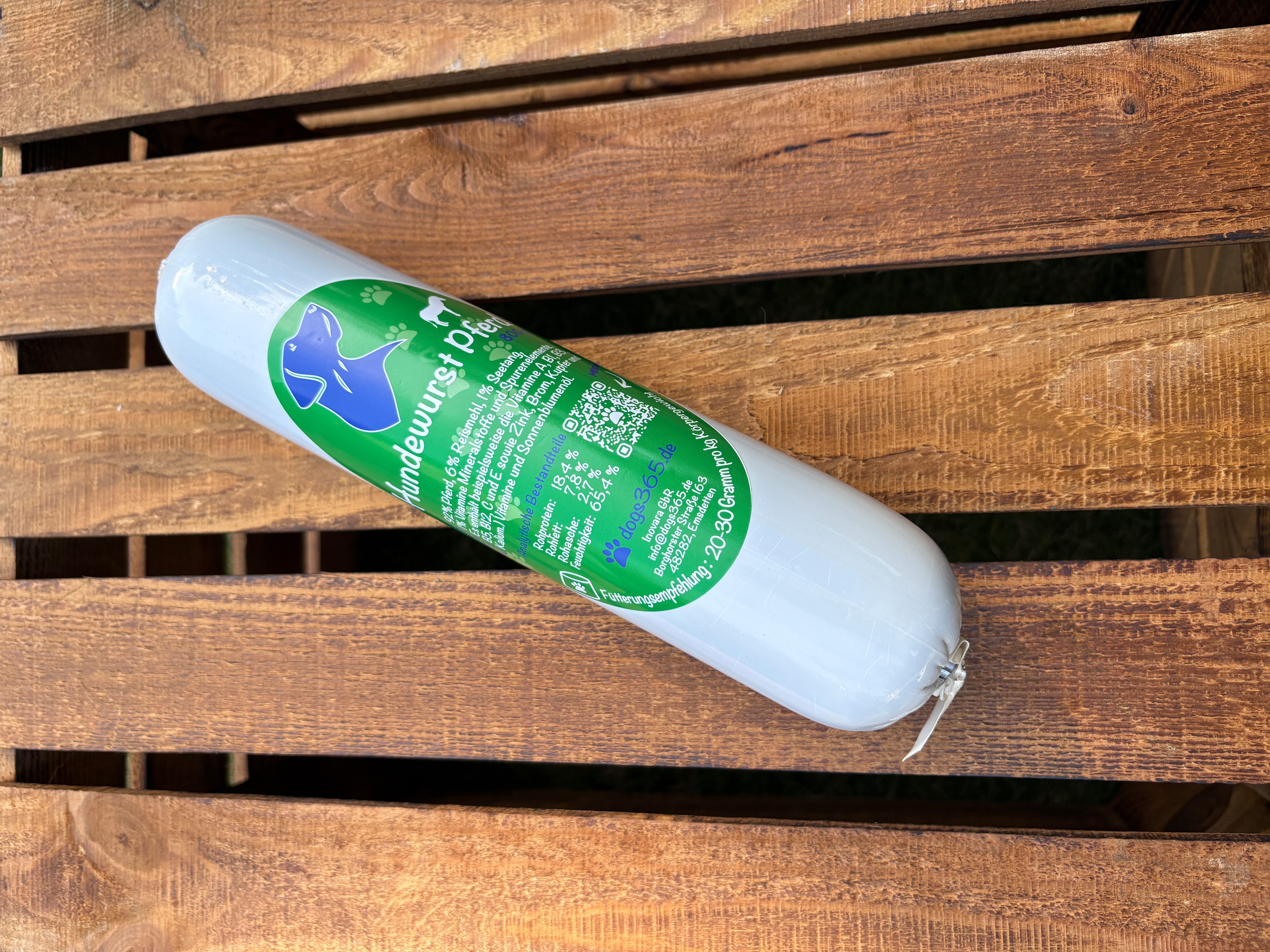 dogs365.de Hundewurst 800 Gramm, für: Hunde