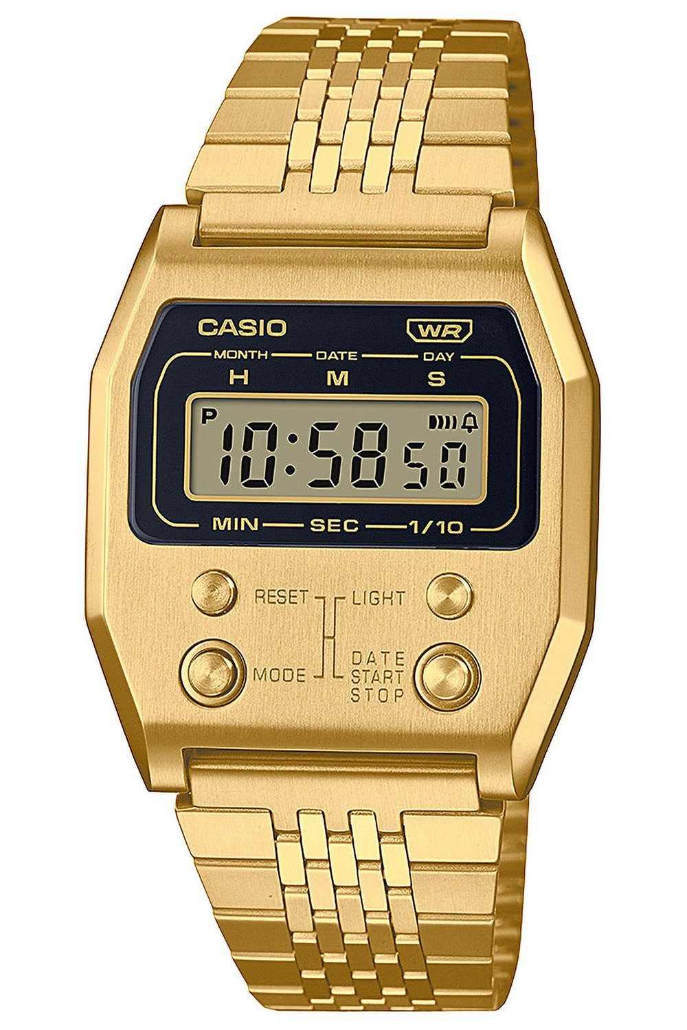 CASIO VINTAGE Quarzuhr Vintage Digitaluhr Goldplattiert