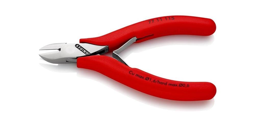 Knipex spiegelpoliert Kunststoffüberzug mm Form Elektronik-Seitenschneider 1 115 Facette Länge Seitenschneider ja