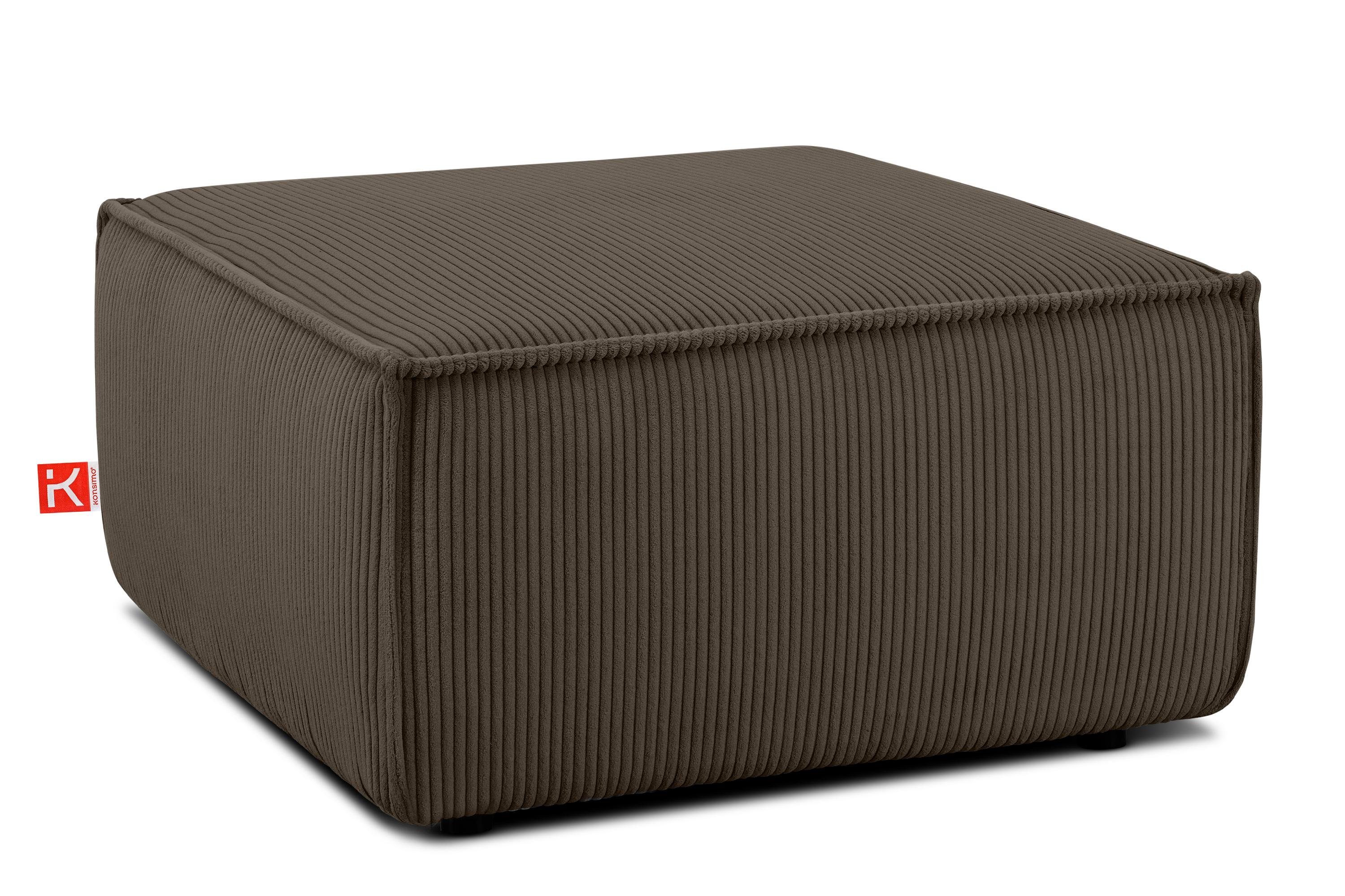 KONSIMO® Sitzhocker NAPI XXL Polsterhocker, Quadratisch 83x83 cm, hergestellt in der EU, mit Wellfedern in der Sitzfläche, Passend zur Serie, Hoher Sitzkomfort
