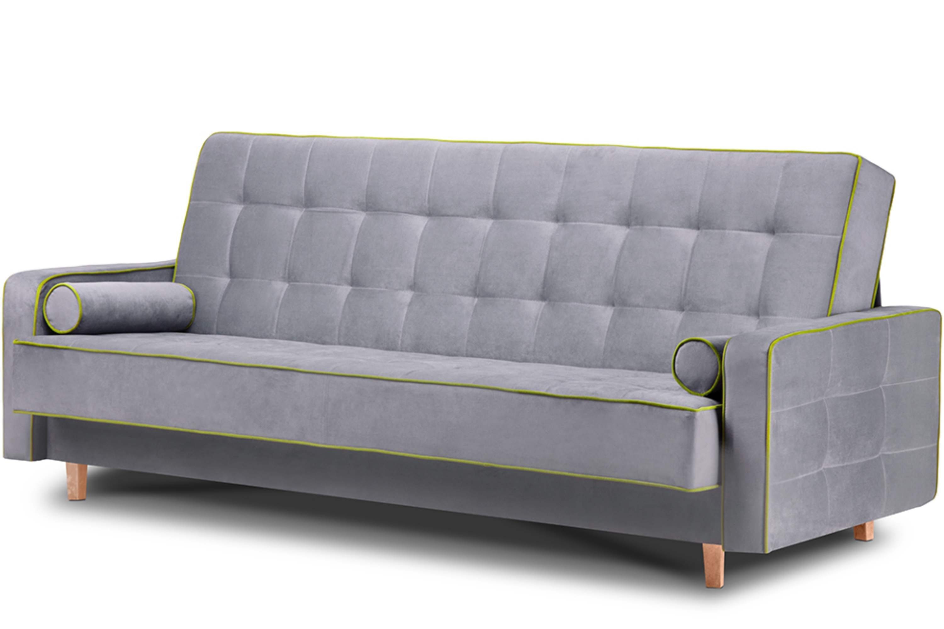 KONSIMO® Schlafsofa DOZER Sofa 3 Personen, ausziehbar, Velours, mit Armlehnen, mit Bettkasten