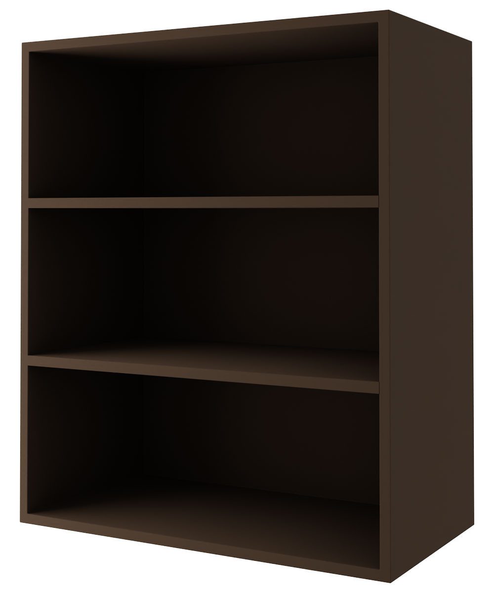 Feldmann-Wohnen Klapphängeschrank Bari (W3/60, 2-türig, 2 Einlegeböden, 1-St., moderne Kassettenoptik, lackierte Fronten) 60x32,5x72cm RAL Wunschfarbe (K5) / Lava