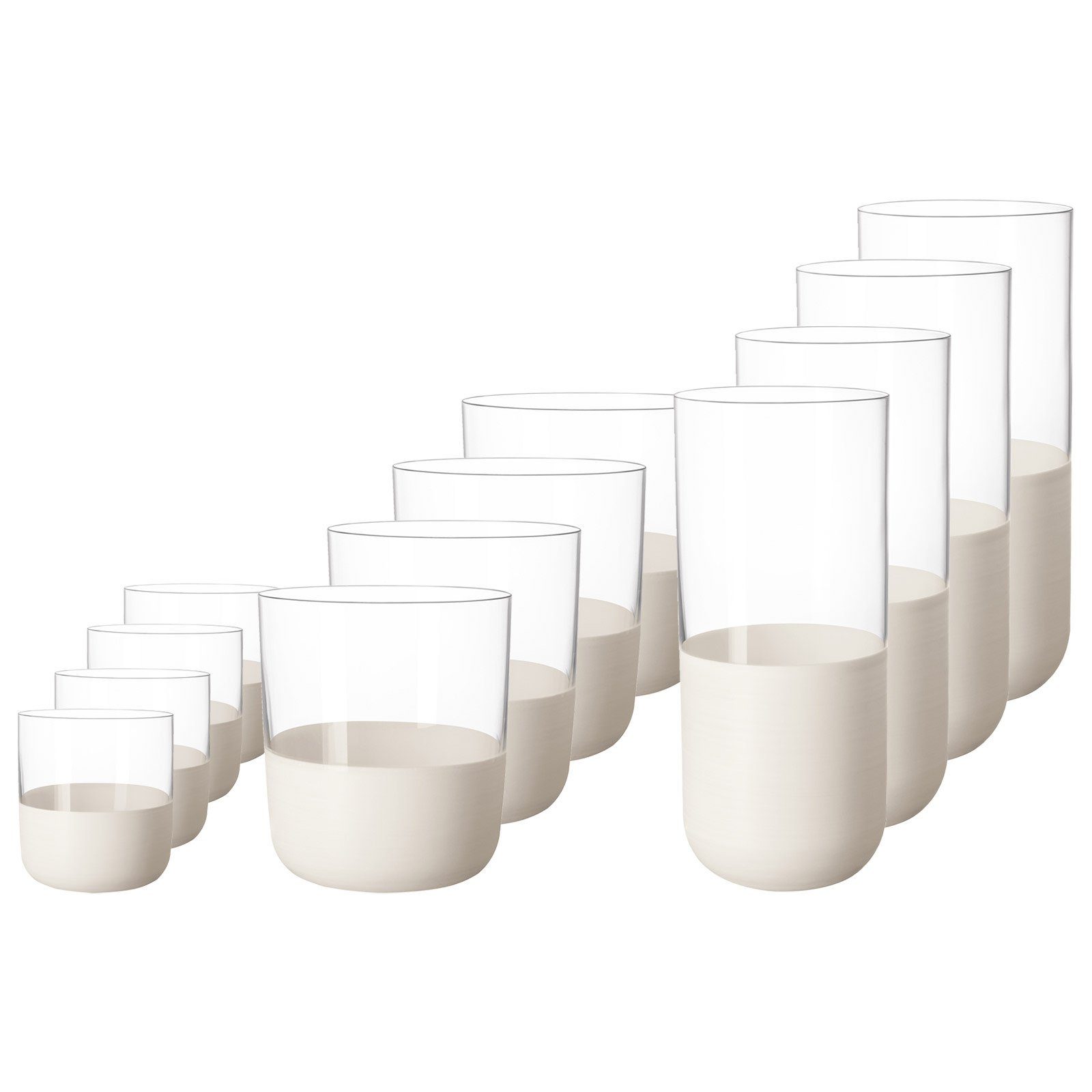 Villeroy & Boch Gläser-Set Manufacture Rock Bargläser 12er Set, Kristallglas