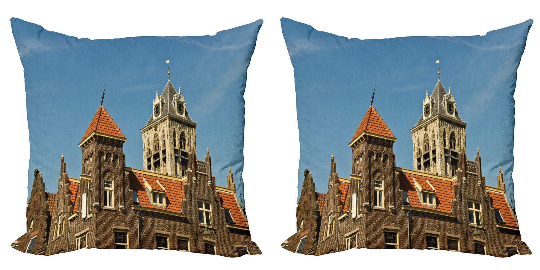 Kissenbezüge Modern Accent Doppelseitiger Digitaldruck, Abakuhaus (2 Stück), Niederländisch Historische niederländische Architektur