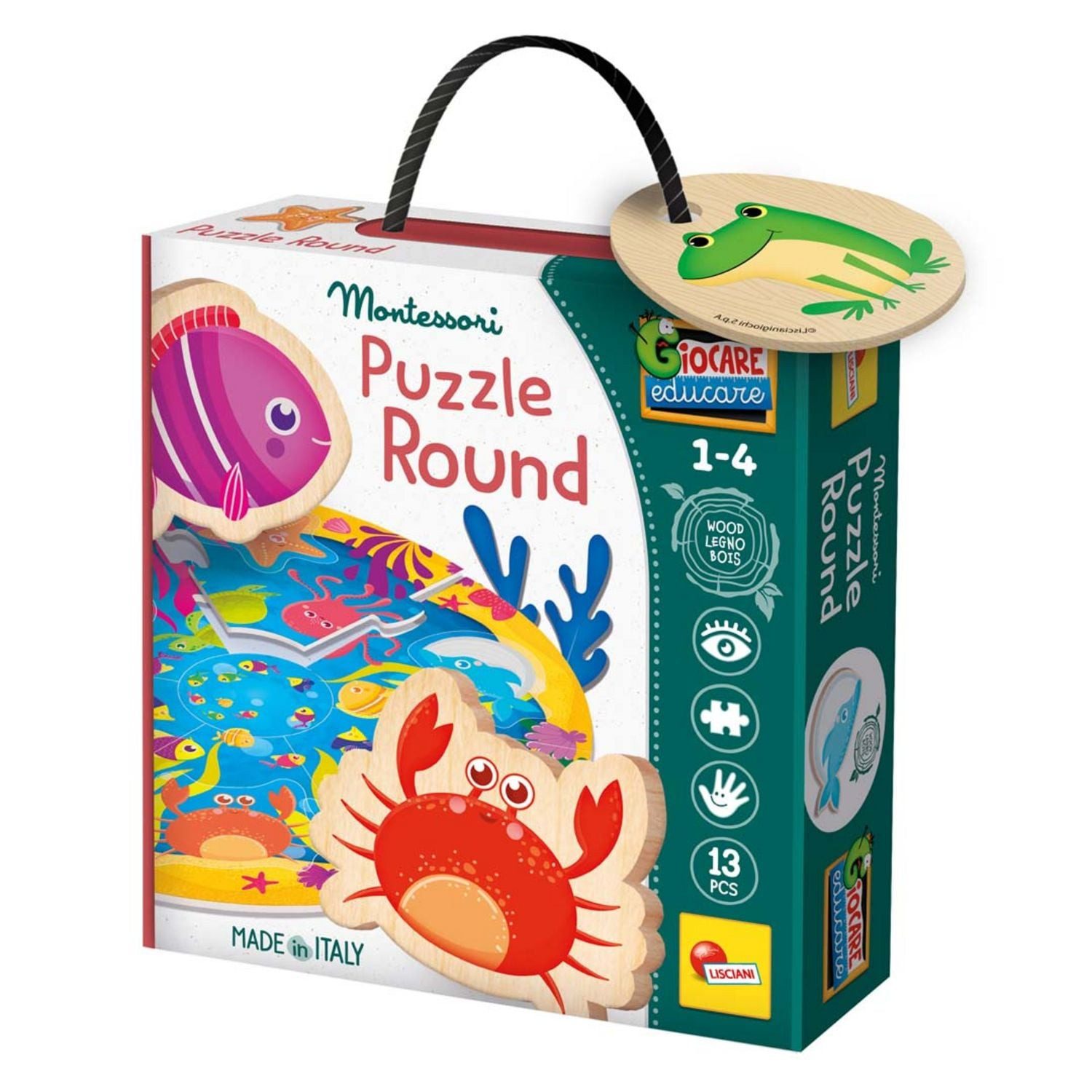 Puzzle Montessori Wood Puzzle Round, Puzzleteile