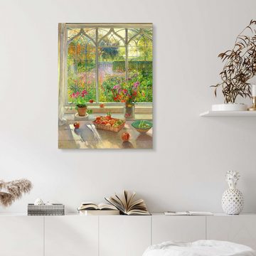 Posterlounge Alu-Dibond-Druck Timothy Easton, Blick in den Garten, Malerei