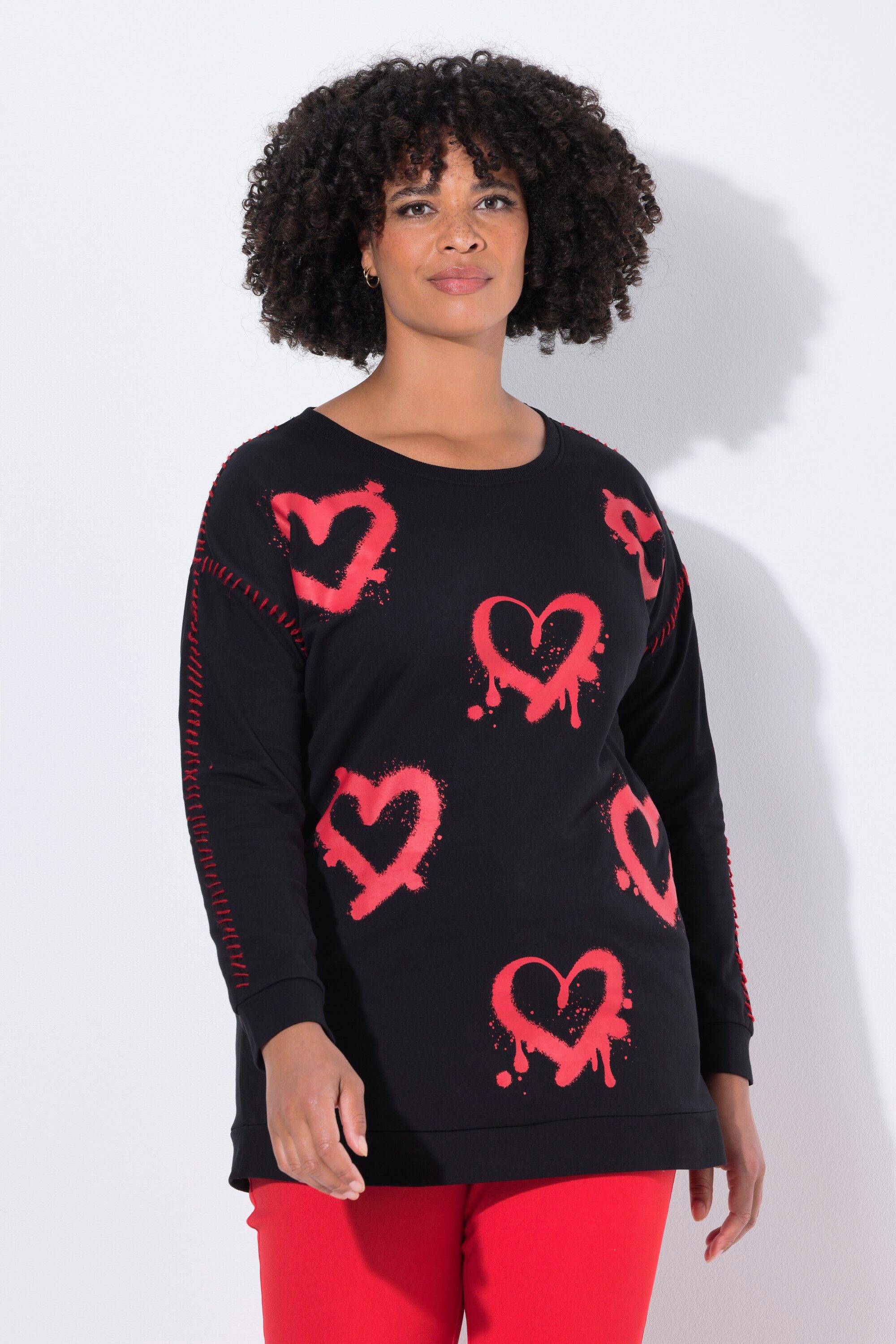 Angel of Style Sweatshirt Sweatshirt Loose Fit Neon Herzen günstig online kaufen