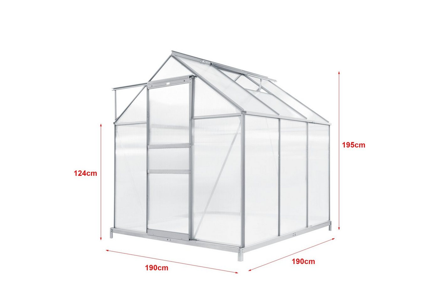 en.casa Gewächshaus, BxTxH: 190 x 190 x... en.casa Gewächshaus, BxTxH: 190 x 190 x...