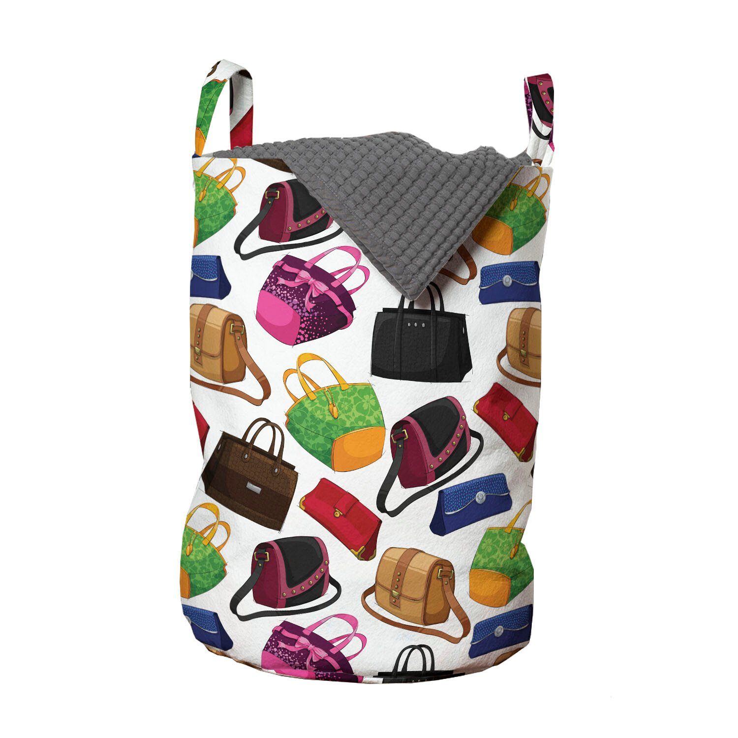 Abakuhaus Wäschesäckchen Wäschekorb mit Griffen Kordelzugverschluss für Waschsalons, Mode Statement Taschen Clutch Tasche