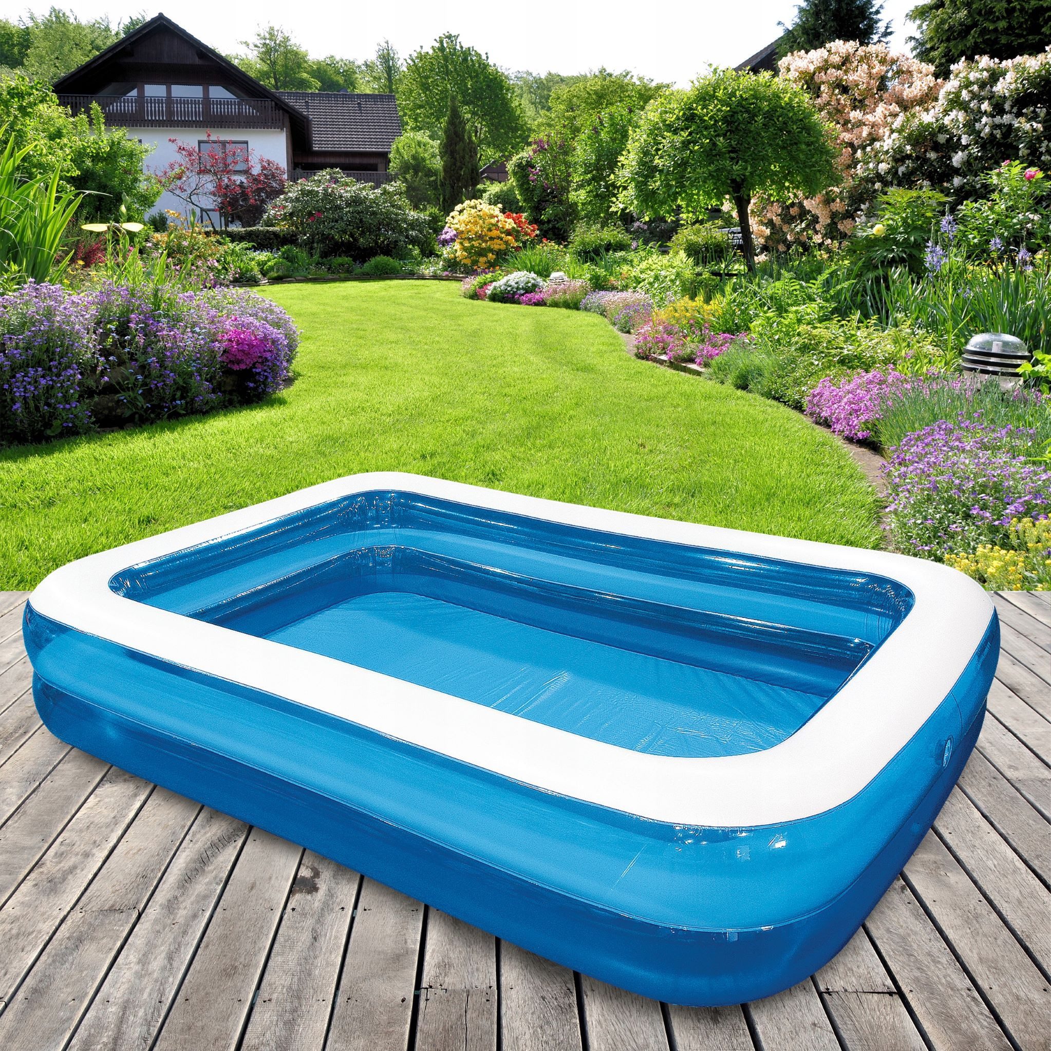 Festivalartikel Schwimmbecken Großer Familien-Aufblasbarer Pool 262x175cm günstig online kaufen