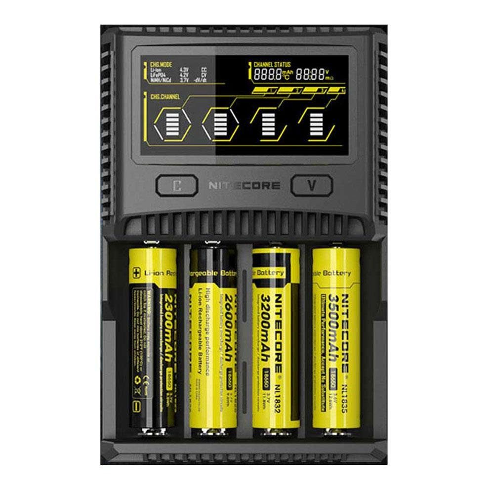 Nitecore SC4 4-Schacht Schnellladegerät 3A Batterie-Ladegerät