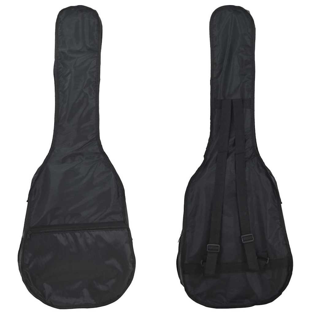 furnicato Akustikgitarre Klassische Gitarre 1/2 Größe Natur mit Massivholz, Nylon und, Saitenset für Anfänger-Gitarre mit Tasche, Gurt und drei Plektren – Bild 4 von 5