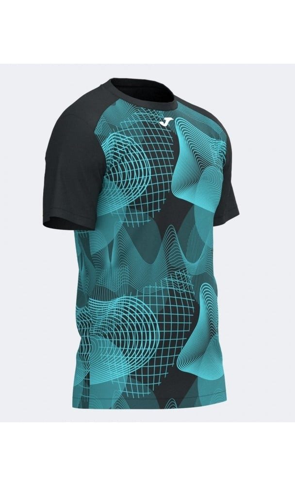 Joma T-Shirt Challenge (elastisch, atmungsaktiv) schwarz/türkis Herren