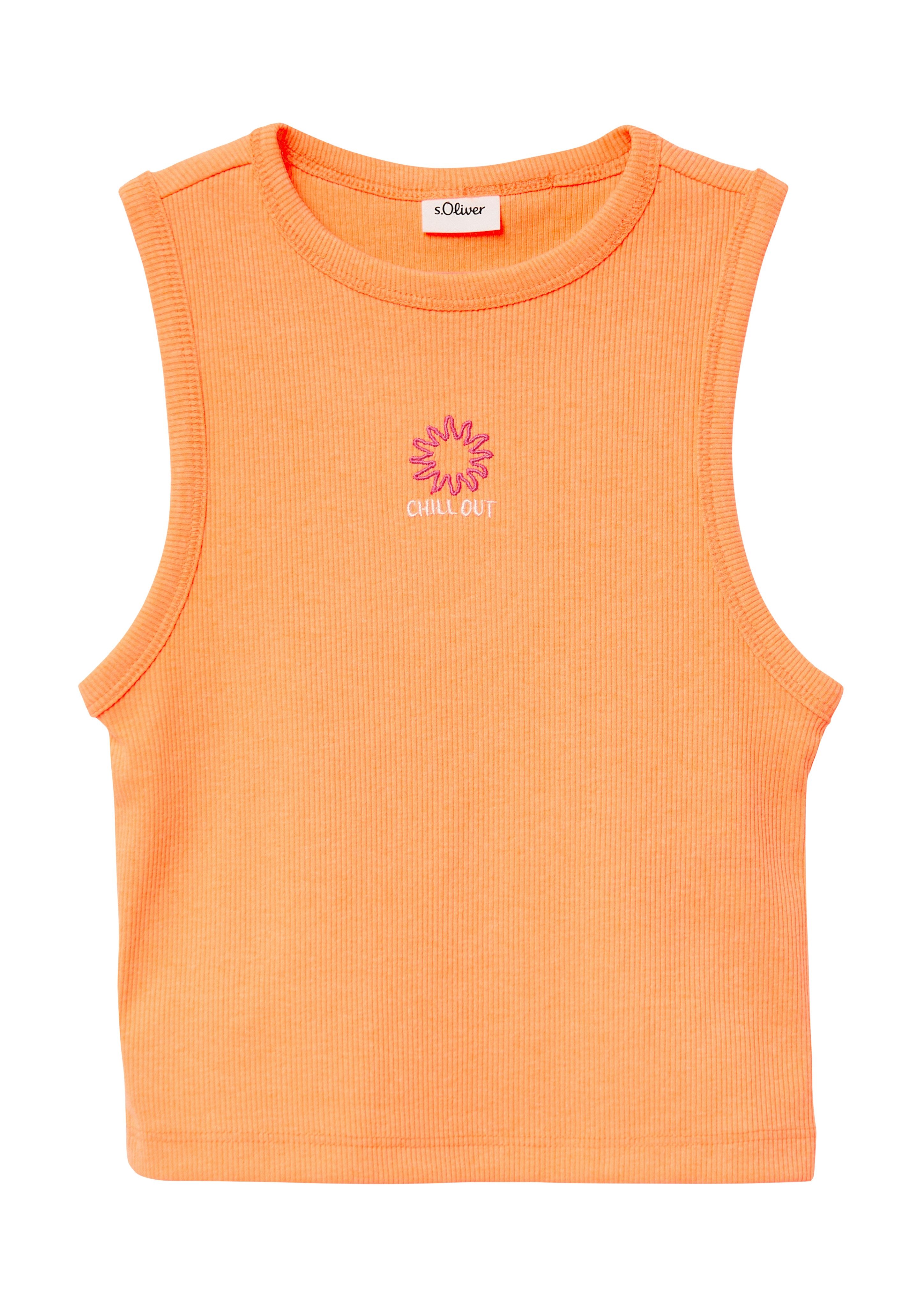 s.Oliver Junior Tanktop mit Stickerei auf der Brust