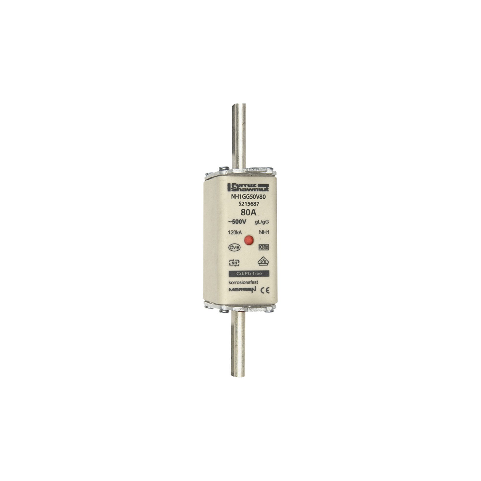 MERSEN Laterne Mersen NH-Sicherungseinsatz SF Gr.1 gG 80A/500V KM NH1GG50V80