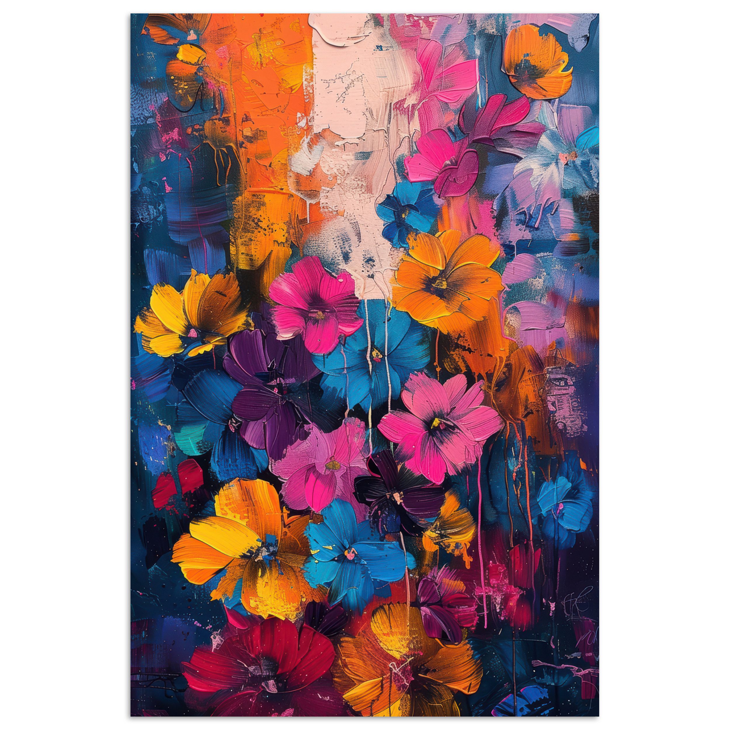 Poster Blumen - Bunt - Abstrakt - Modern