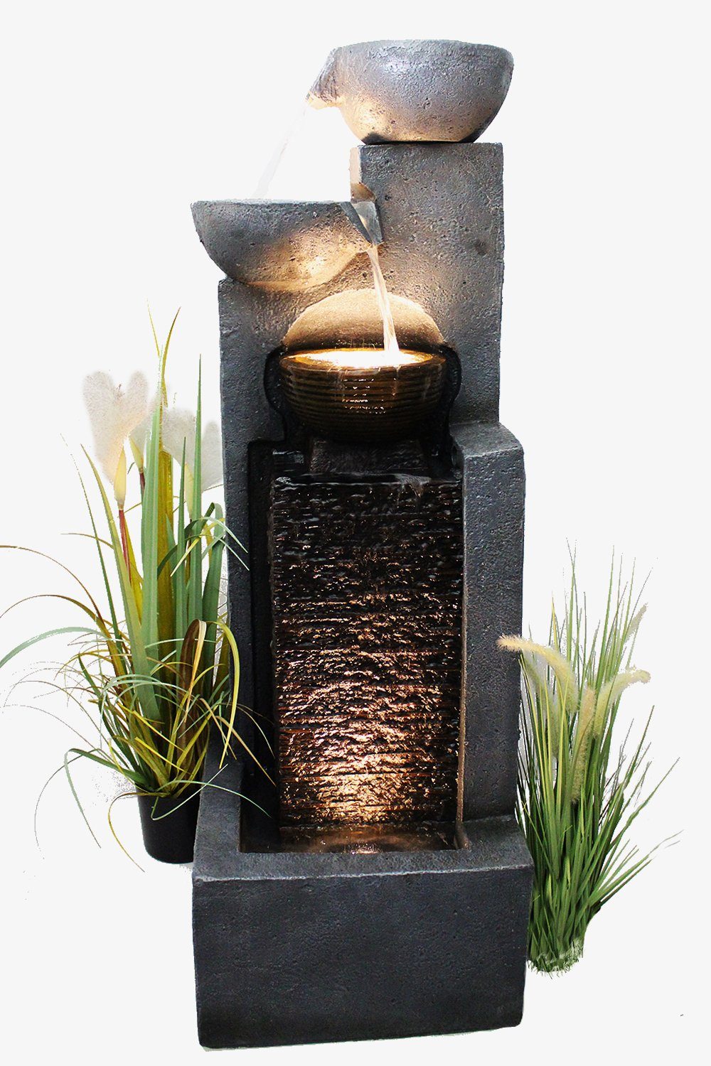 Arnusa Gartenbrunnen Großer Springbrunnen mit Beleuchtung günstig online kaufen