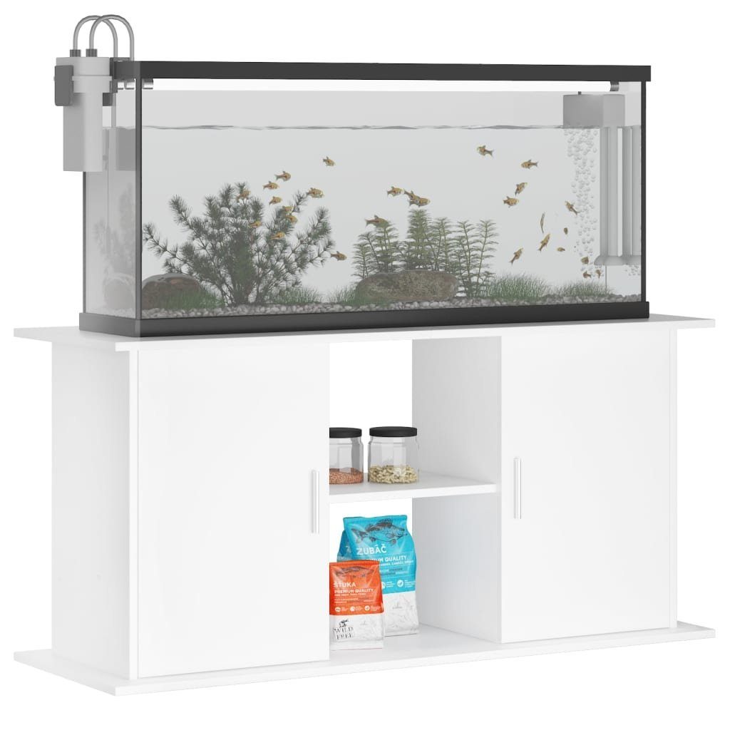 vidaXL Aquariumunterschrank 121 x 41 x 58 cm Aquariumständer Weiß 121x41x58 cm Spanplatte Aquarium