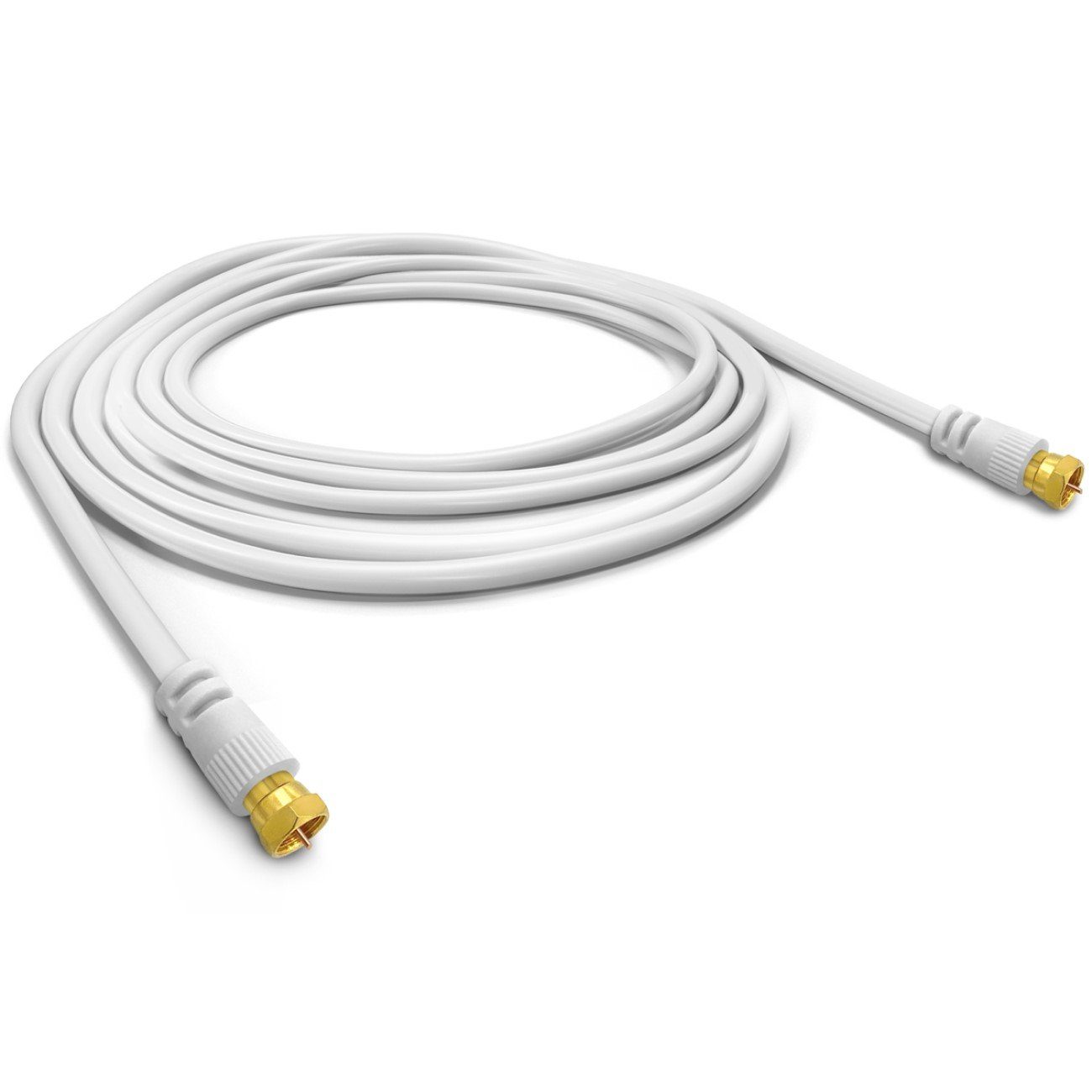 ARLI TV-Kabel, F Stecker, F-Stecker (1000 cm), 10m Anschlusskabel TV HD Satkabel vergoldet 135 dB Sat Kabel Digital