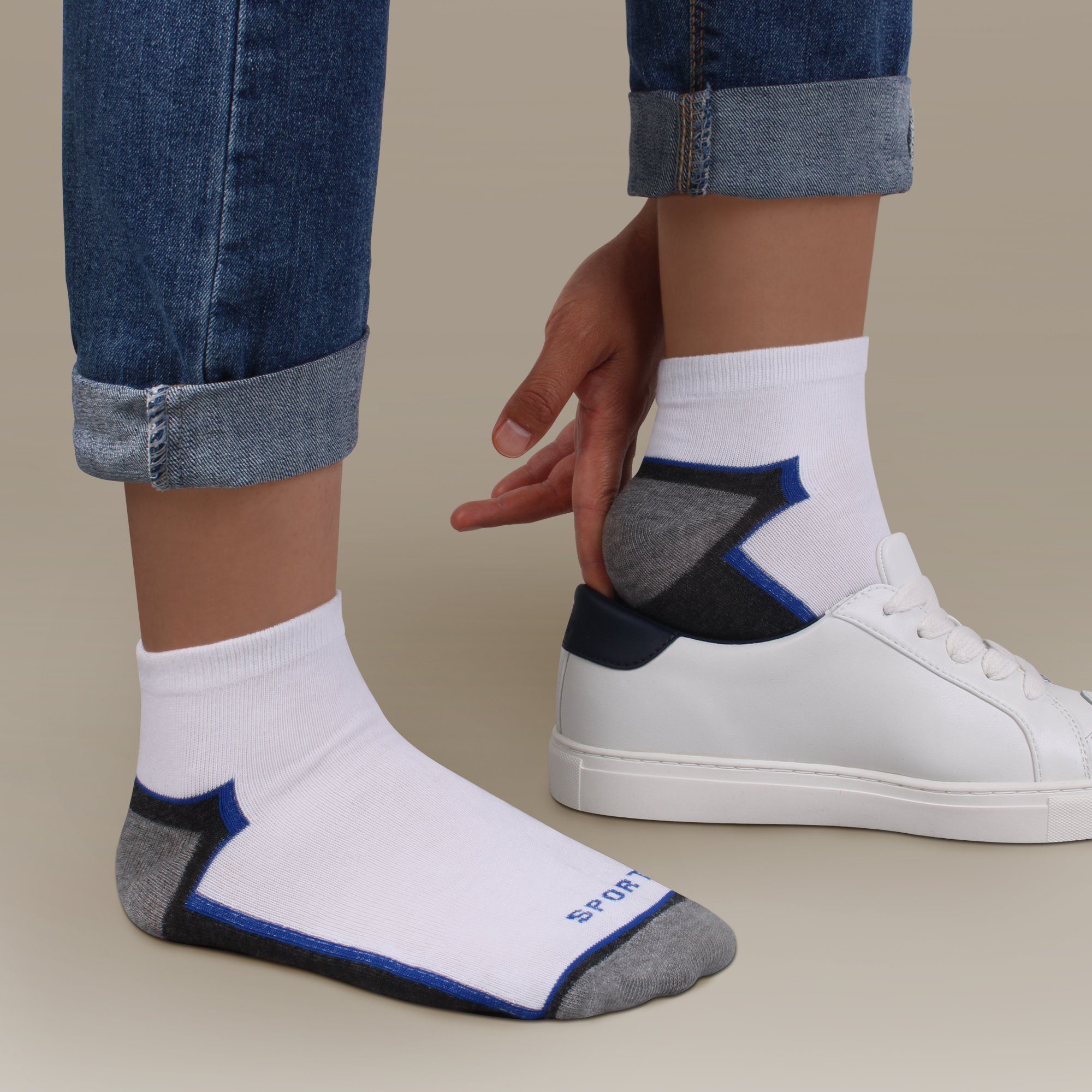 L&K Sneakersocken 92254-92241 (12er-Pack) Füßlinge Herren aus Baumwolle mit verschiedenen Motiven – Bild 5 von 5