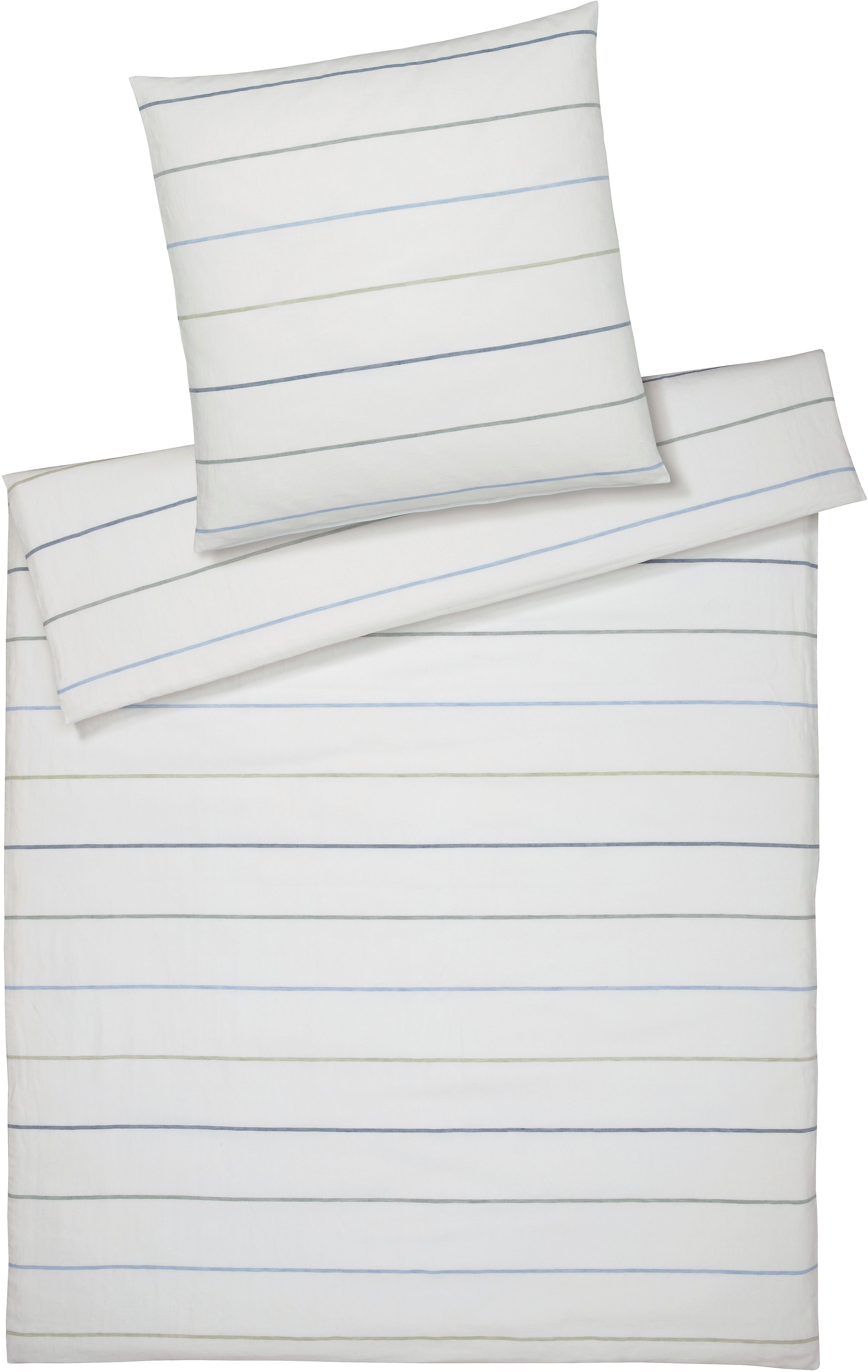 Elegante Bettwäsche Balance, Halbleinen, 2 teilig, angenehmes Hautgefühl