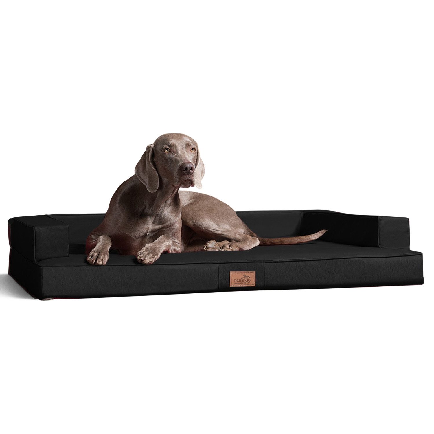 tierlando® Tierbett Orthopädisches Design Hundesofa GIBSON VISCO Kunstleder kubische Form, Abwischbar, Haar resistent, ergonomisch