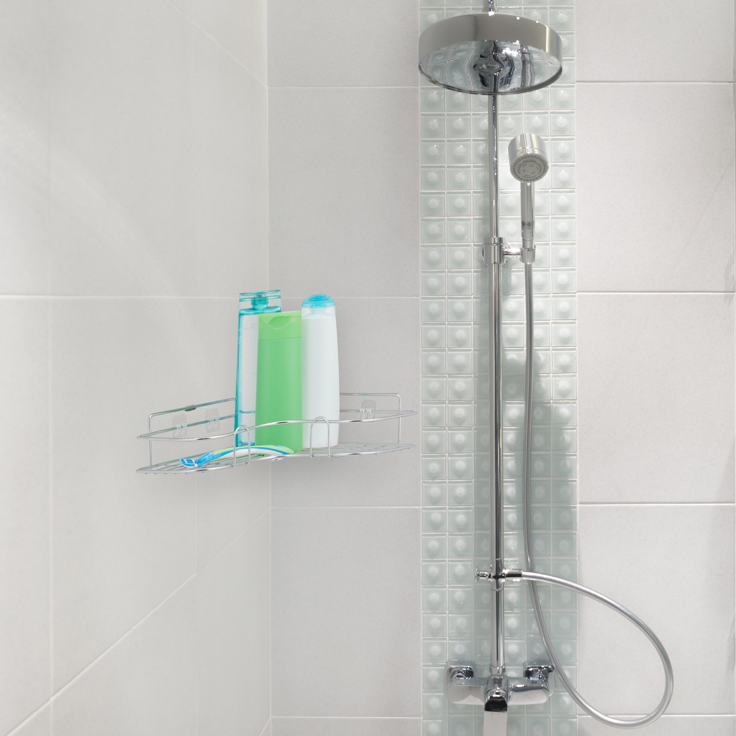 relaxdays Duschkorb Eck Duschablage ohne Bohren günstig online kaufen