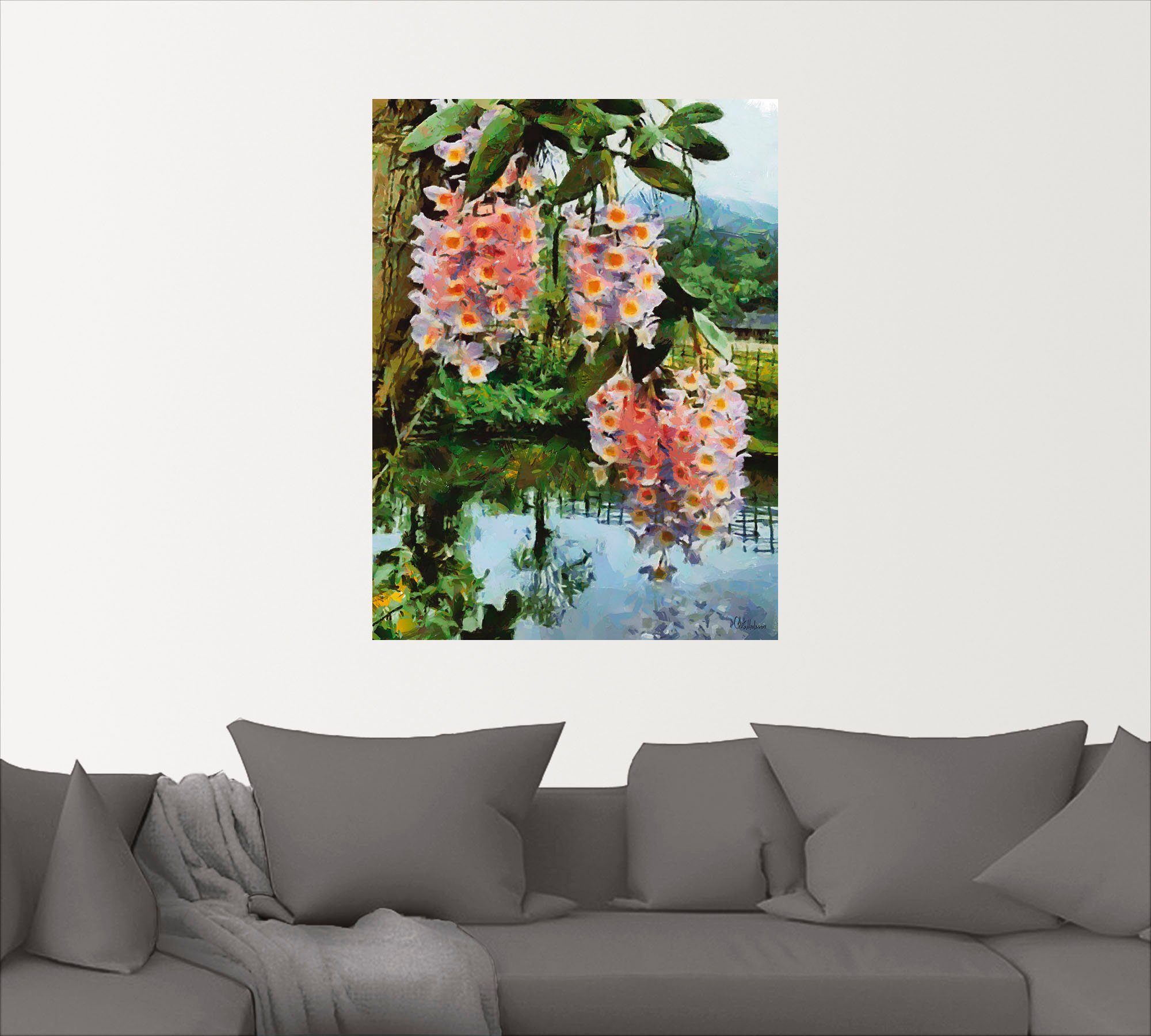 II, (1 oder St), Blühender versch. Baumbilder tropischer Wandaufkleber in Poster Größen Baum als Leinwandbild, Artland Wandbild Alubild,