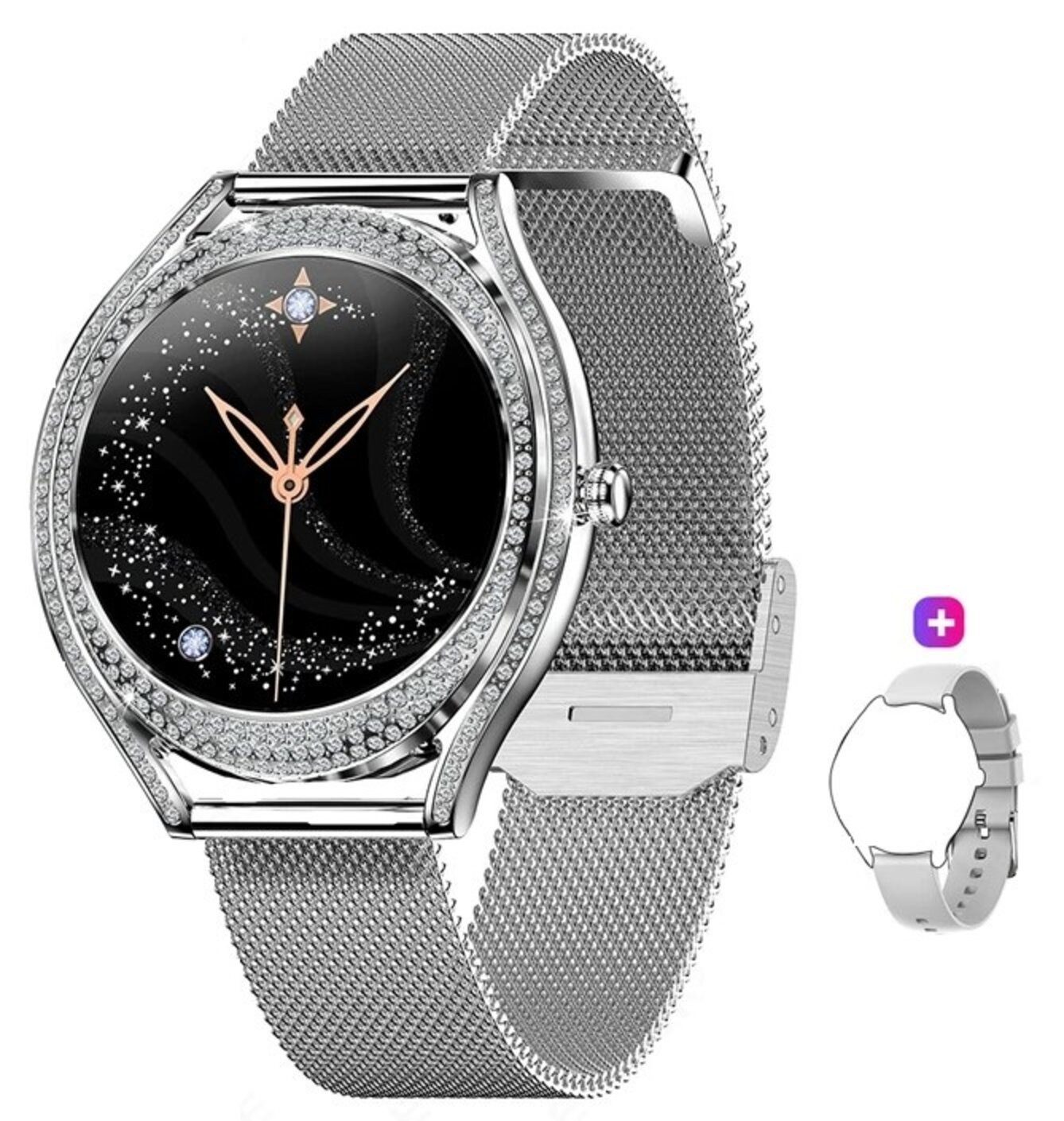 Smartwatch 1,28 zoll BT Anruf AMOLED HD Bildschirm Sport Fitness 2025 Smartwatch