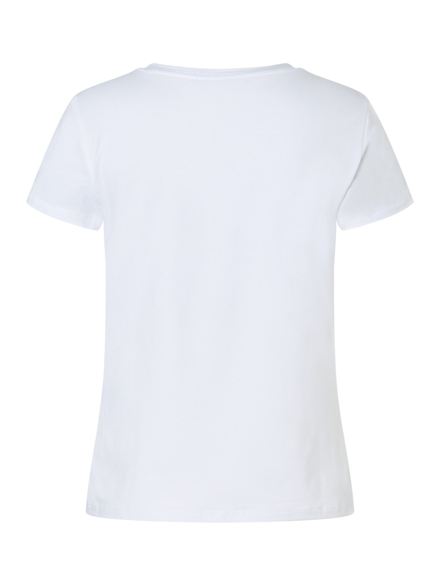 MORE&MORE Kurzarmshirt weiß,1/2 Arm, Glanzsteinchenschrift günstig online kaufen