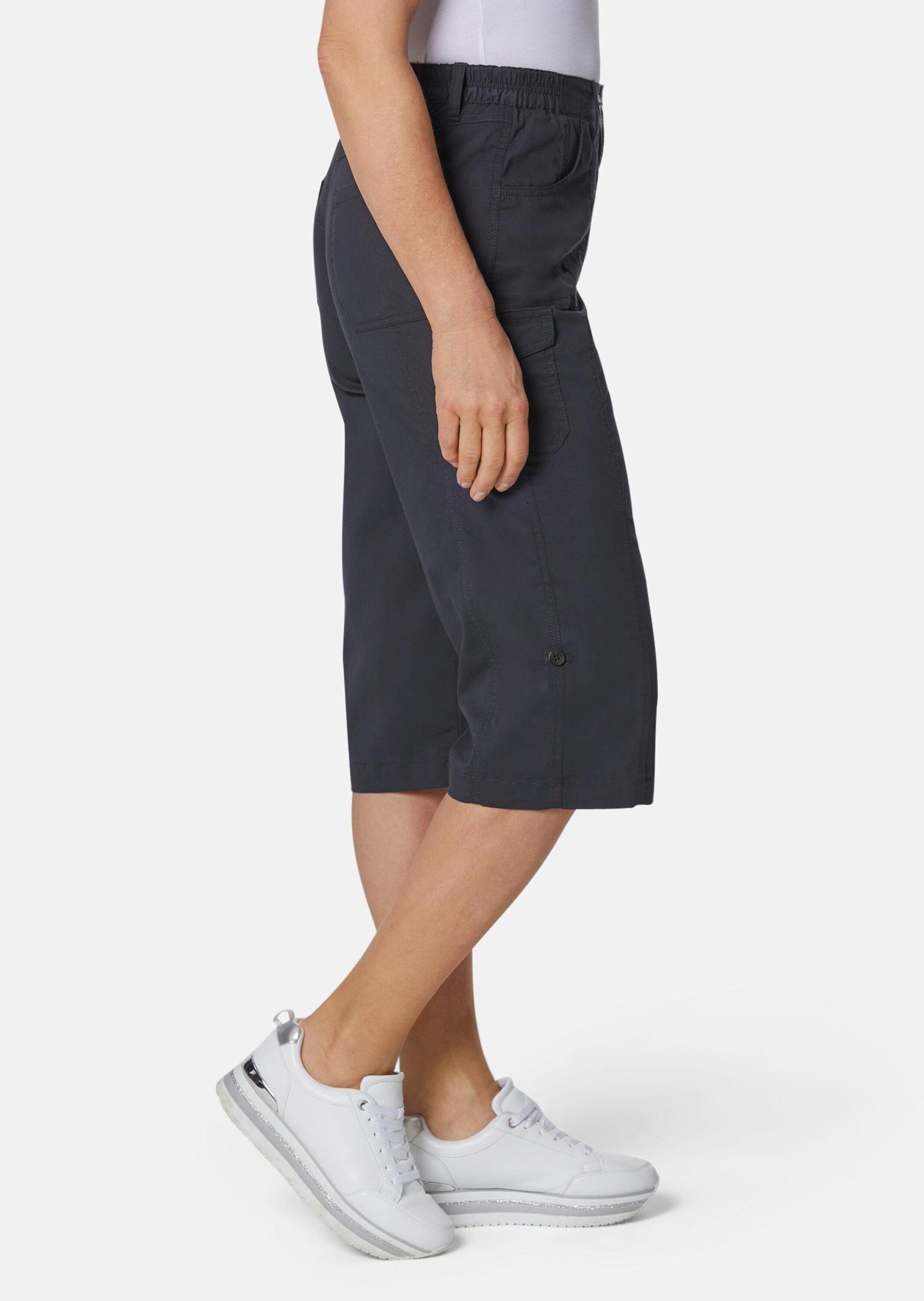 GOLDNER 7/8-Caprijeans Sportive Outdoorhose, elastischer Bund Krempelbare Freizeithose mit Taschen, Gürtelschlaufen und Knielänge – Bild 4 von 5