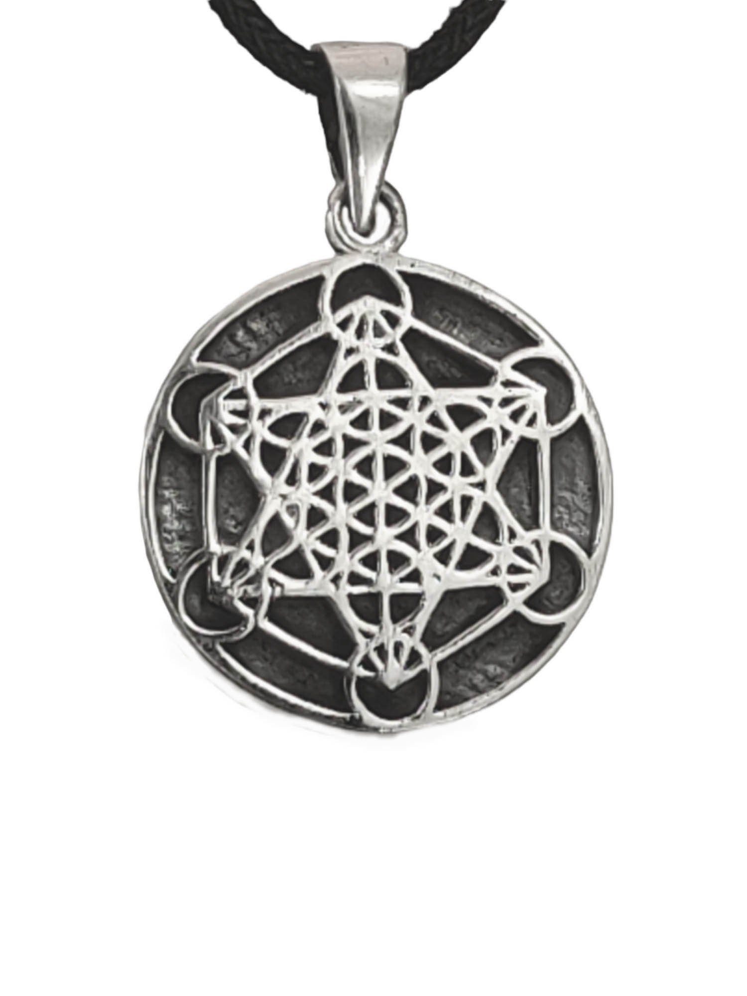 Kiss of Leather Kettenanhänger Metatrons Würfel 925 Sterling Silber Anhänger Symbol Engel Gott Metatron Nr. 426