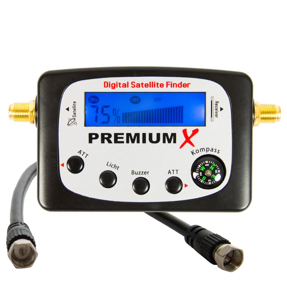 PremiumX Mobile SAT Anlage Receiver Satelliten-Finder LNB Kabel Koffer Stativ SAT-Antenne – Bild 5 von 5