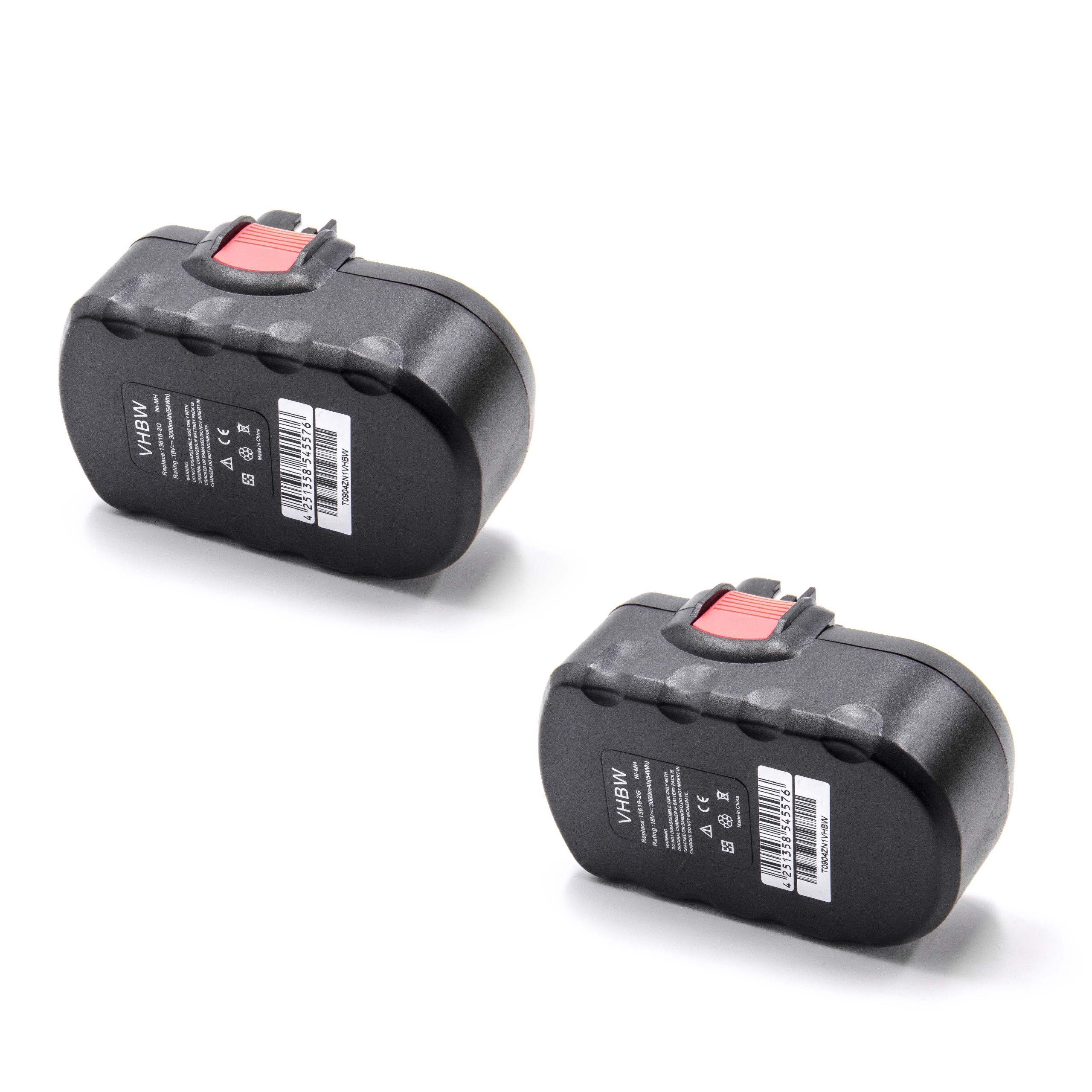 vhbw Akku 2 mAh 2 für 335 607 Bosch 607 3000 Elektrowerkzeug 607 680, (3000mAh, 2 266, 2 für 335 335 335 Ersatz 607 335 536, NiMH) 688 278, 18V, 607 2