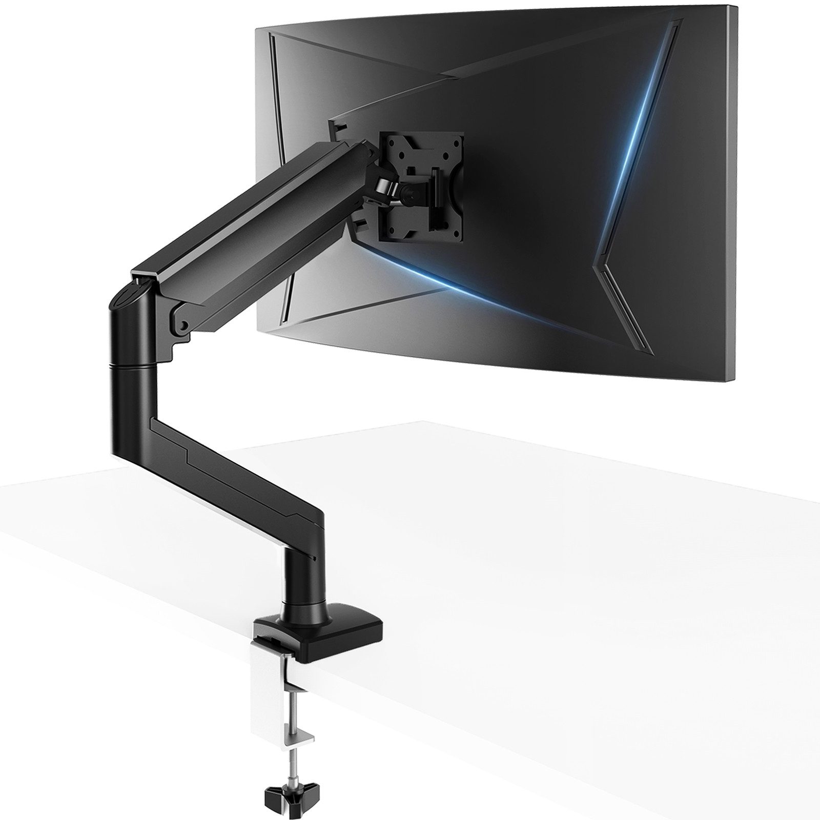 GTPLAYER Monitor-Halterung monitor arm monitorhalter für 13 bis 32 Zoll Bildschirme, Hält 2~10 kg, (Höhenverstellbare mit Neigungen, Schwenken, Dreht, VESA 75 & 100 mm)