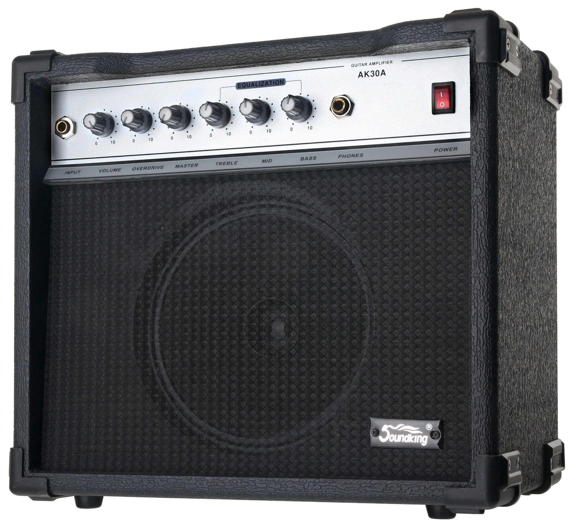 Soundking AK30A Gitarrenverstärker Verstärker (Anzahl Kanäle: 2 (Clean und Overdrive), 75 W, Gitarrencombo - 3-Band EQ: Bässe, Mitten, Höhen - Overdrive)