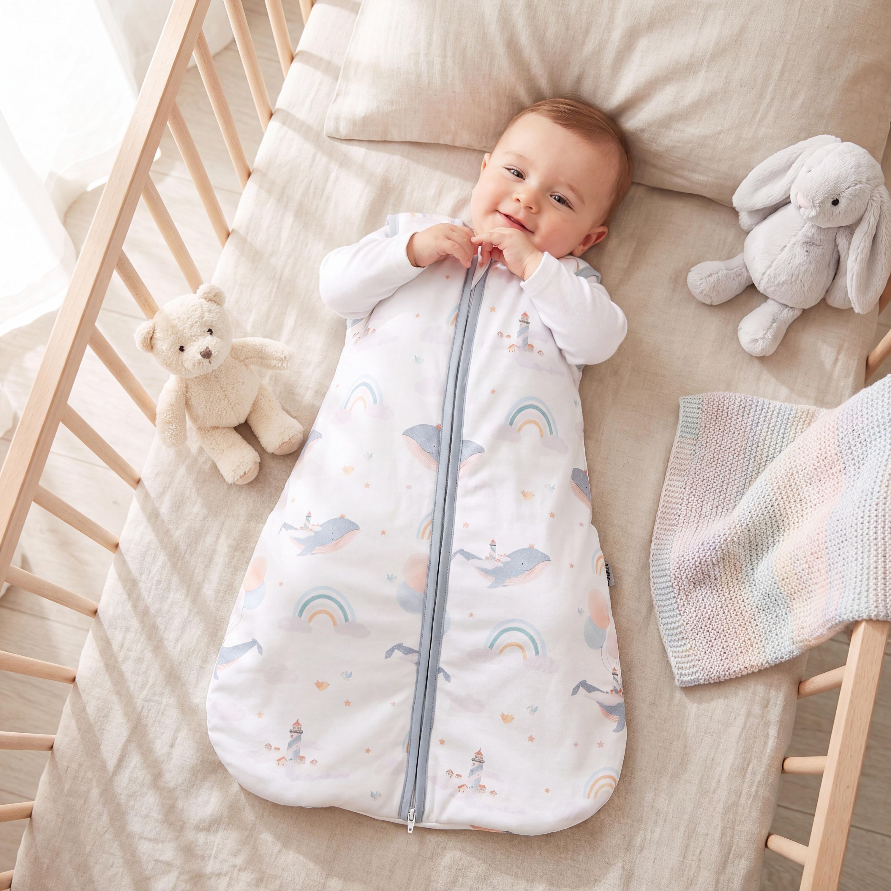 TupTam Babyschlafsack Kugelschlafsack ohne Ärmel 2.5 TOG Ganzjahr – Bild 3 von 5