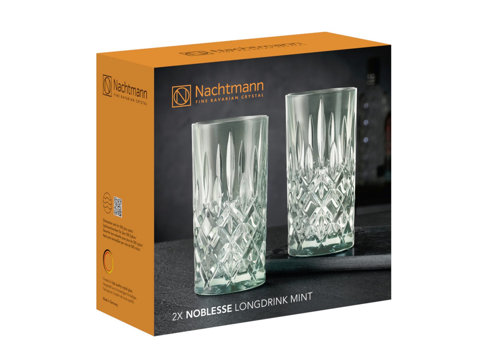 Nachtmann Gläser-Set Noblesse Longdrink Mint Set 2tlg, Kristallglas